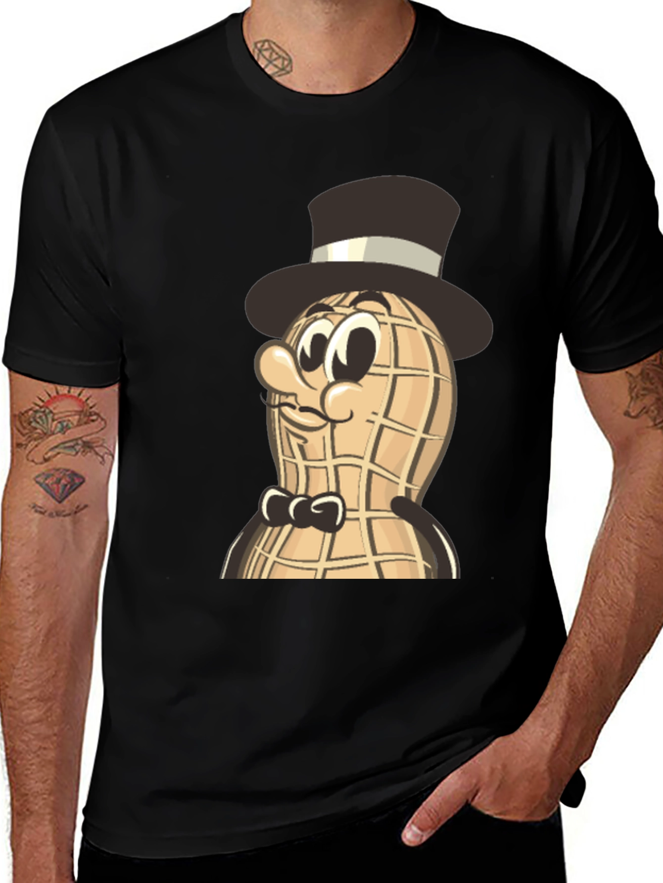 Mr. Peanut Graphic Tee - Dapper Nutty Style