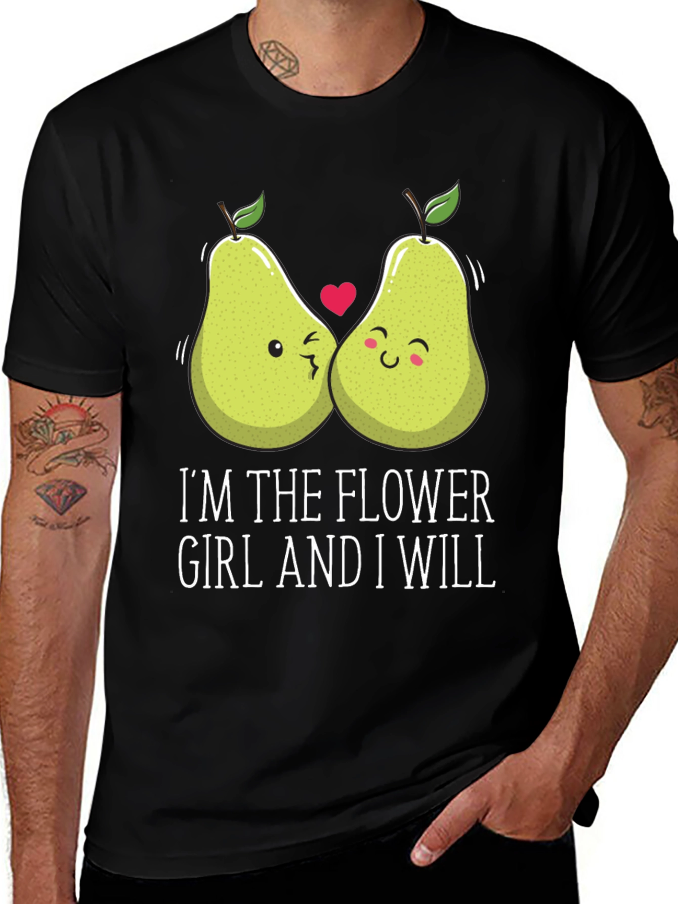 Variant 30 of Funny Pear Matching Couple Flower Girl T-Shirt
