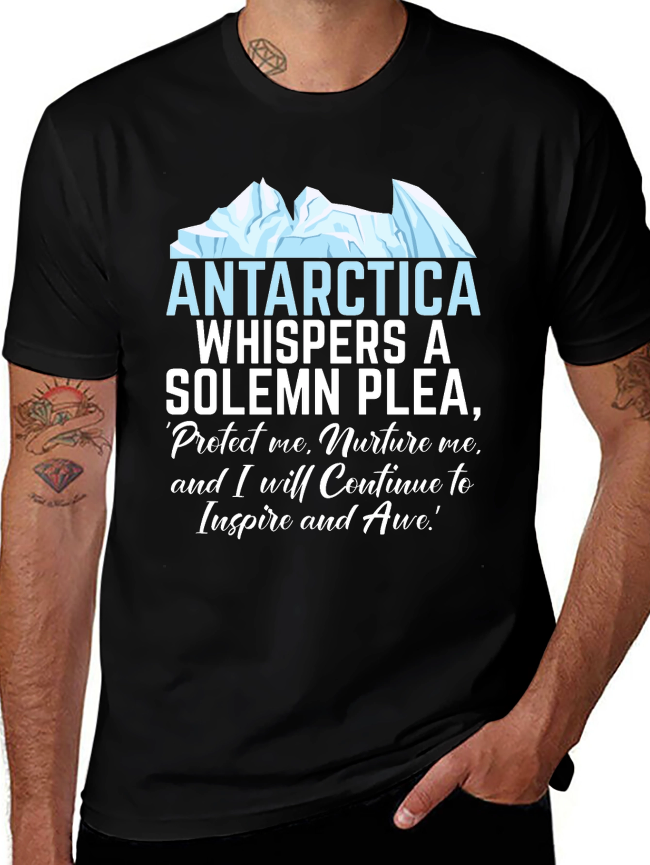 Variant 8 of Antarctica Plea Graphic T-Shirt - Environmental Awareness Tee