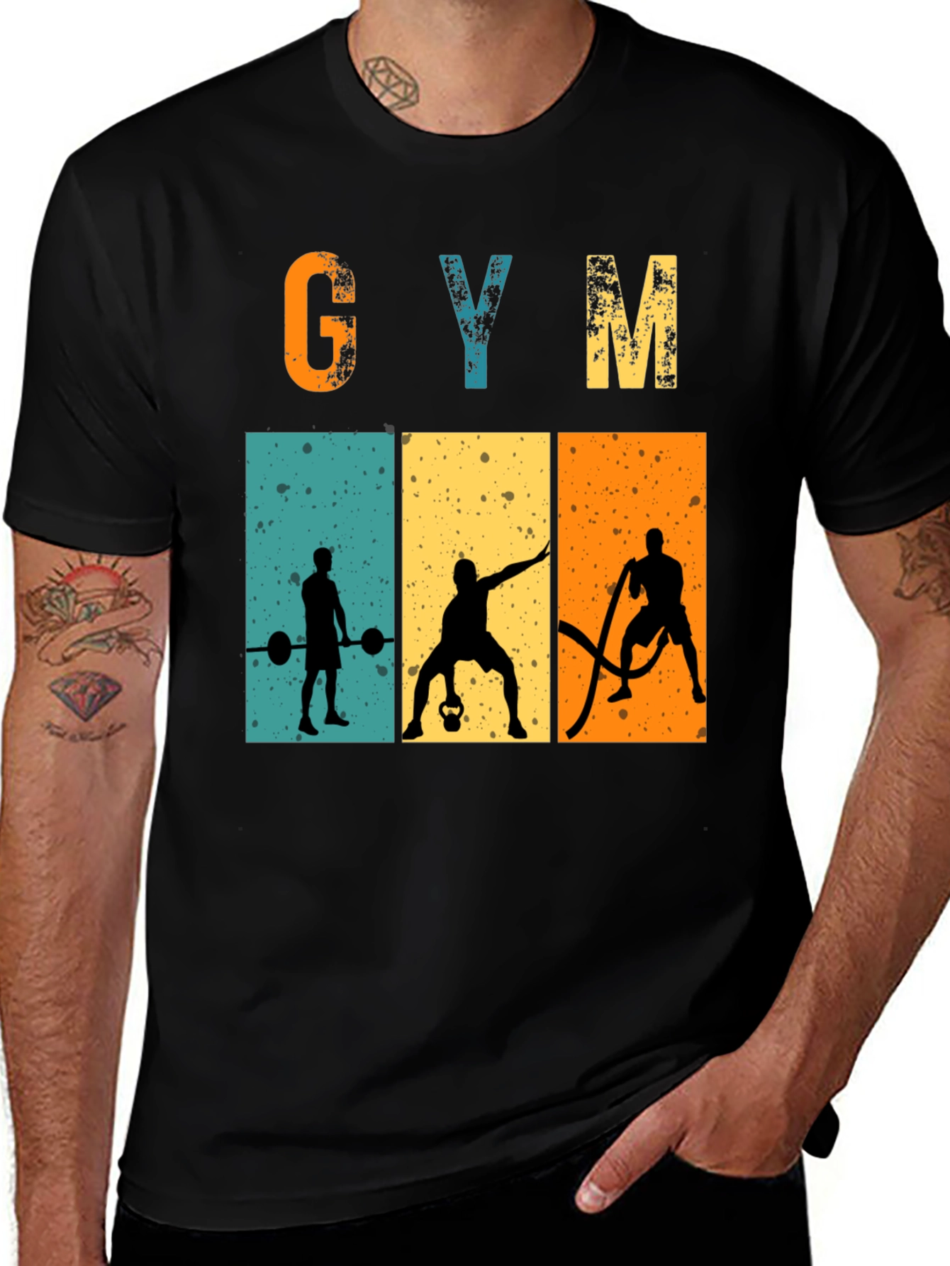 Retro Gym Workout T-Shirt - Weightlifting Tee