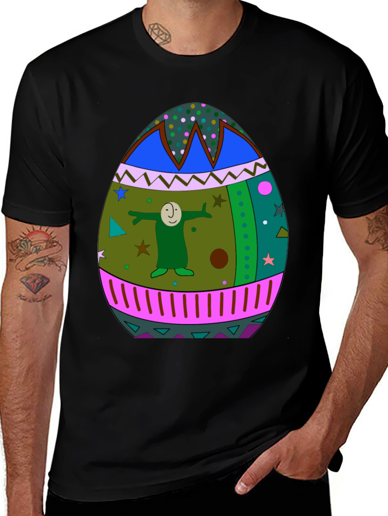 Easter Egg Graphic Print T-Shirt