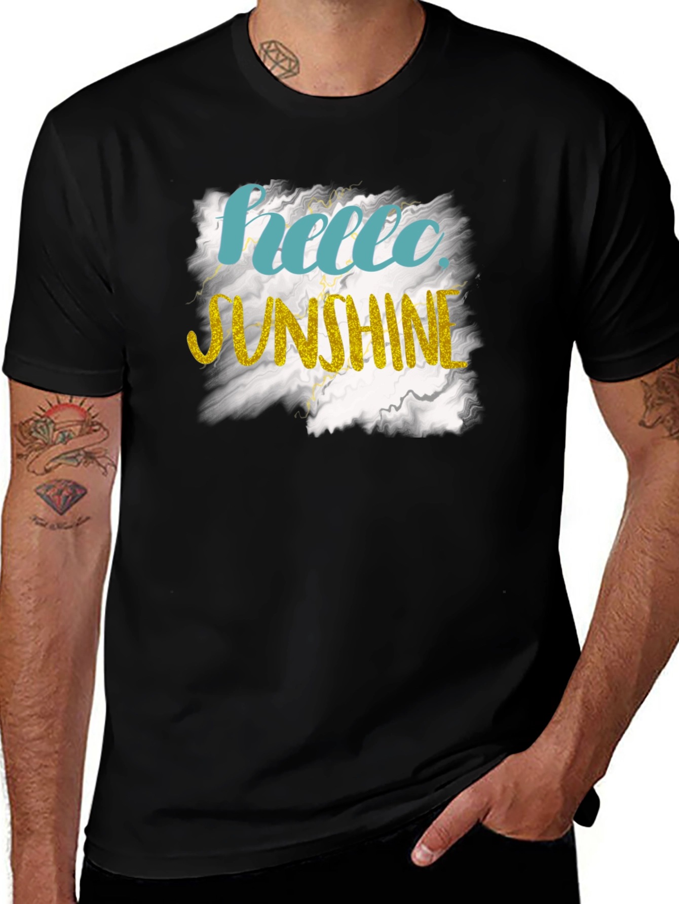 Variant 26 of Hello Sunshine Graphic Tee - Black