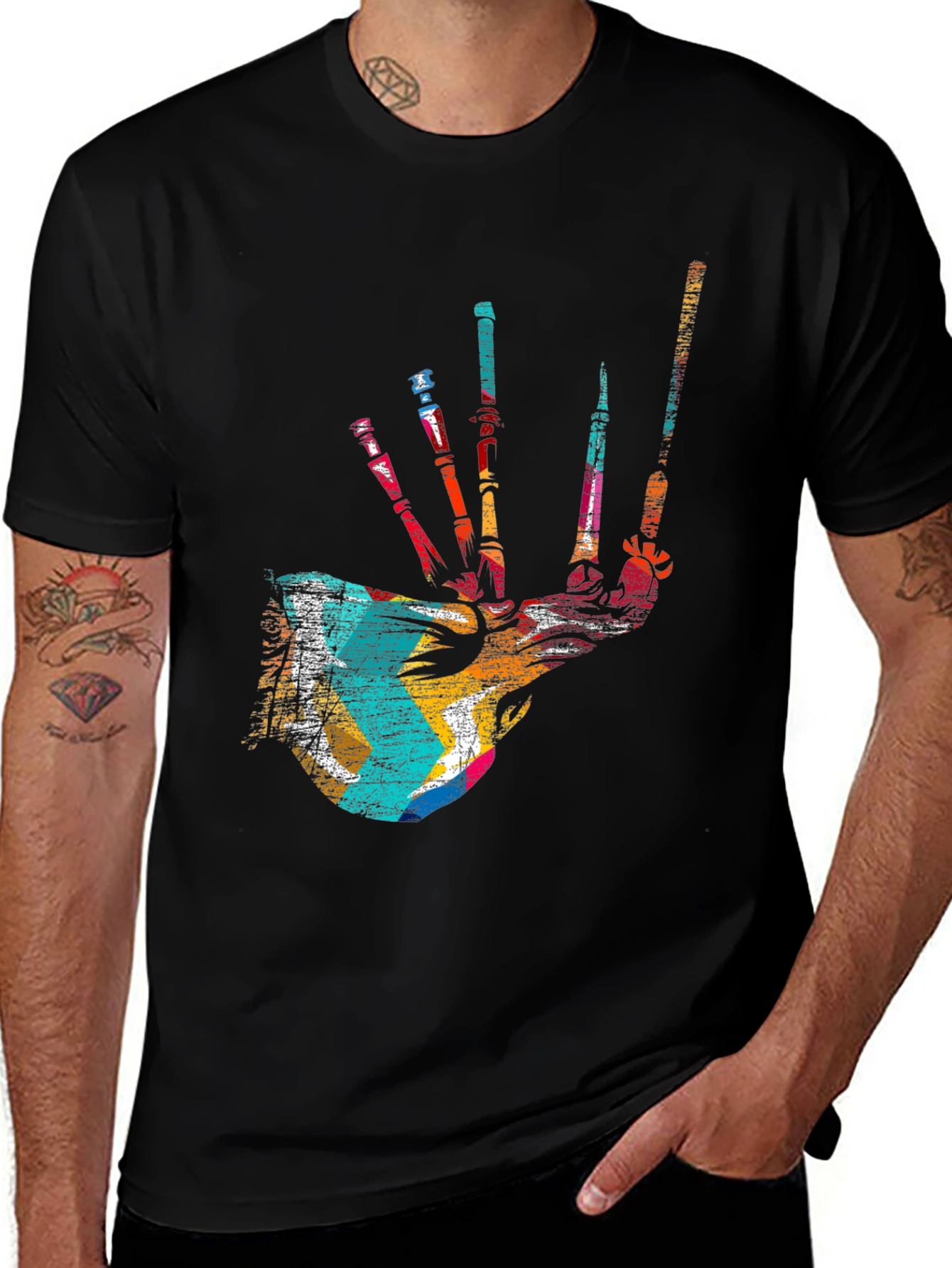 Variant 8 of Bagpipe Graphic T-Shirt - Stylish Music Tee