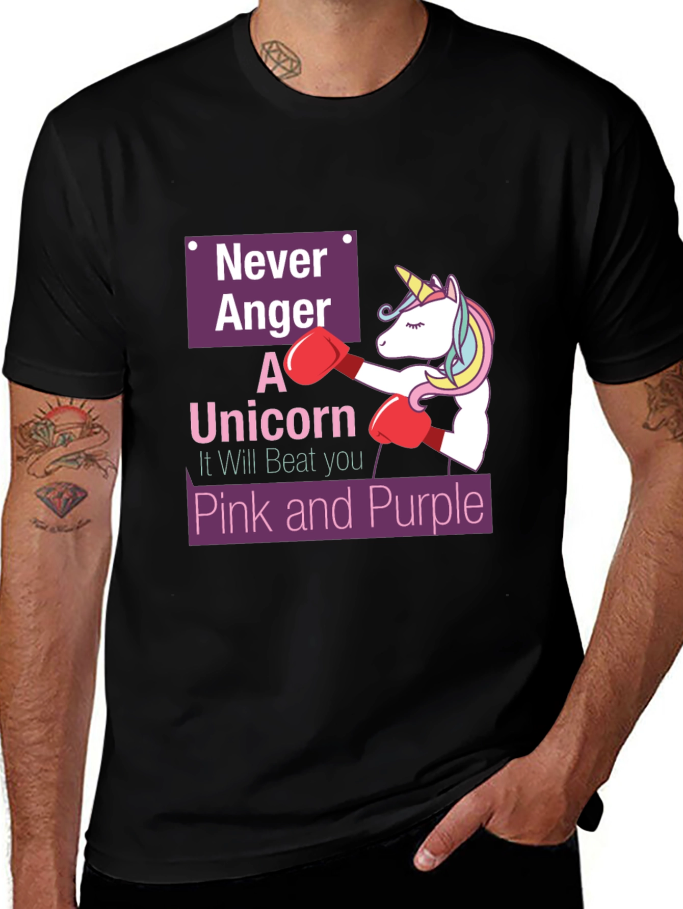 Variant 5 of Never Anger a Unicorn Graphic Tee
