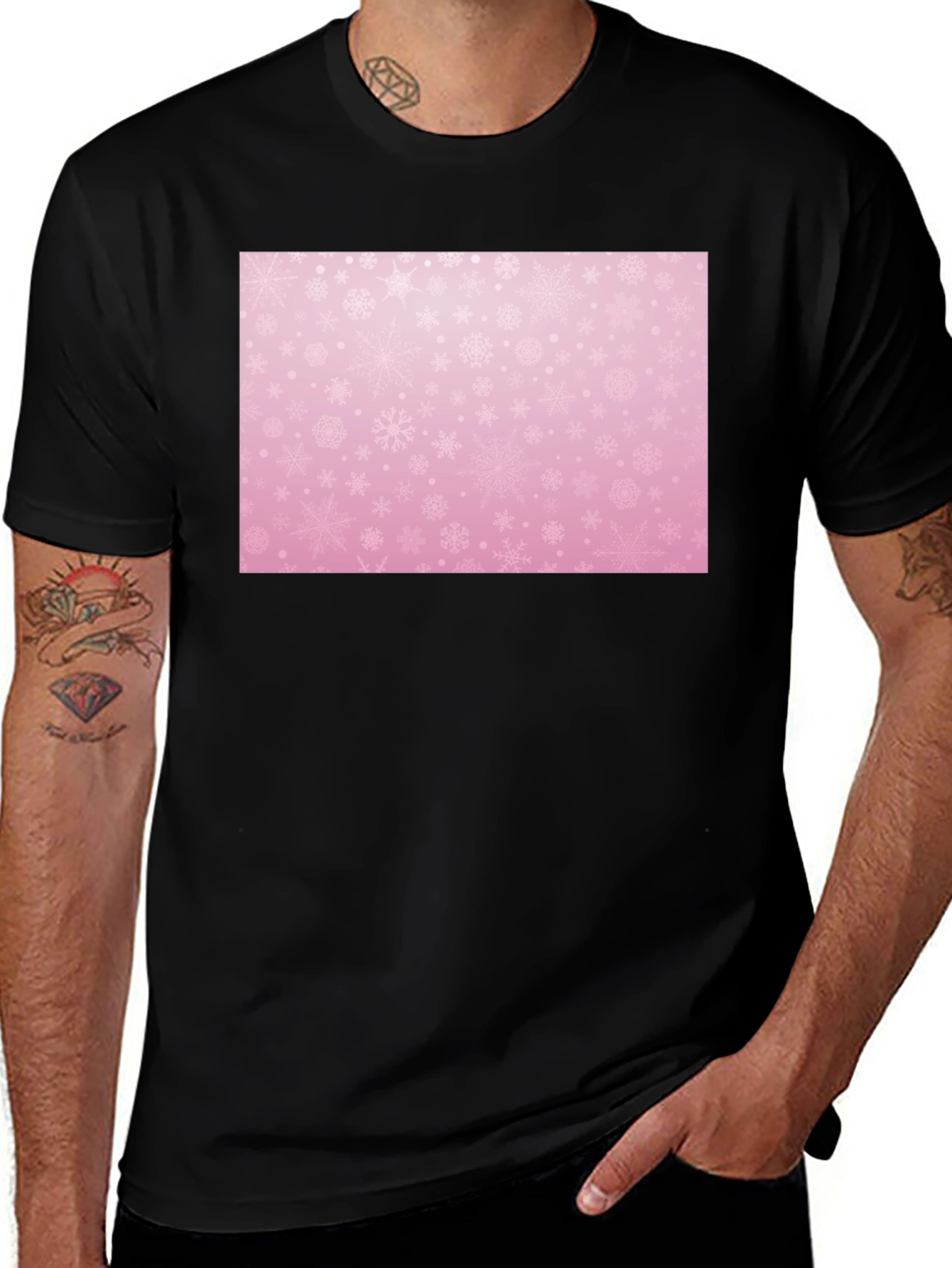 Variant 15 of Snowflake Patterned T-Shirt