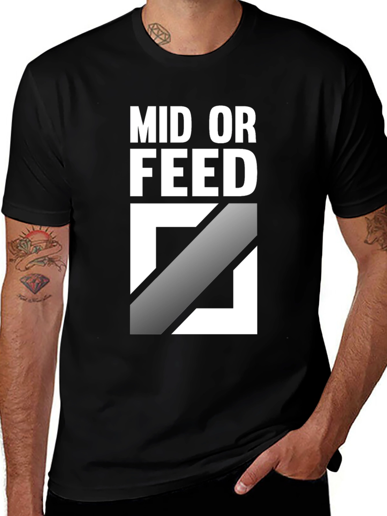Variant 15 of Mid or Feed T-Shirt - Gamer Apparel