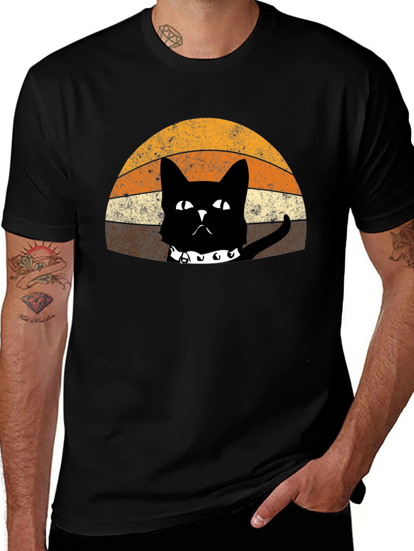 Variant 6 of Retro Cat T-Shirt - Vintage Style Graphic Tee