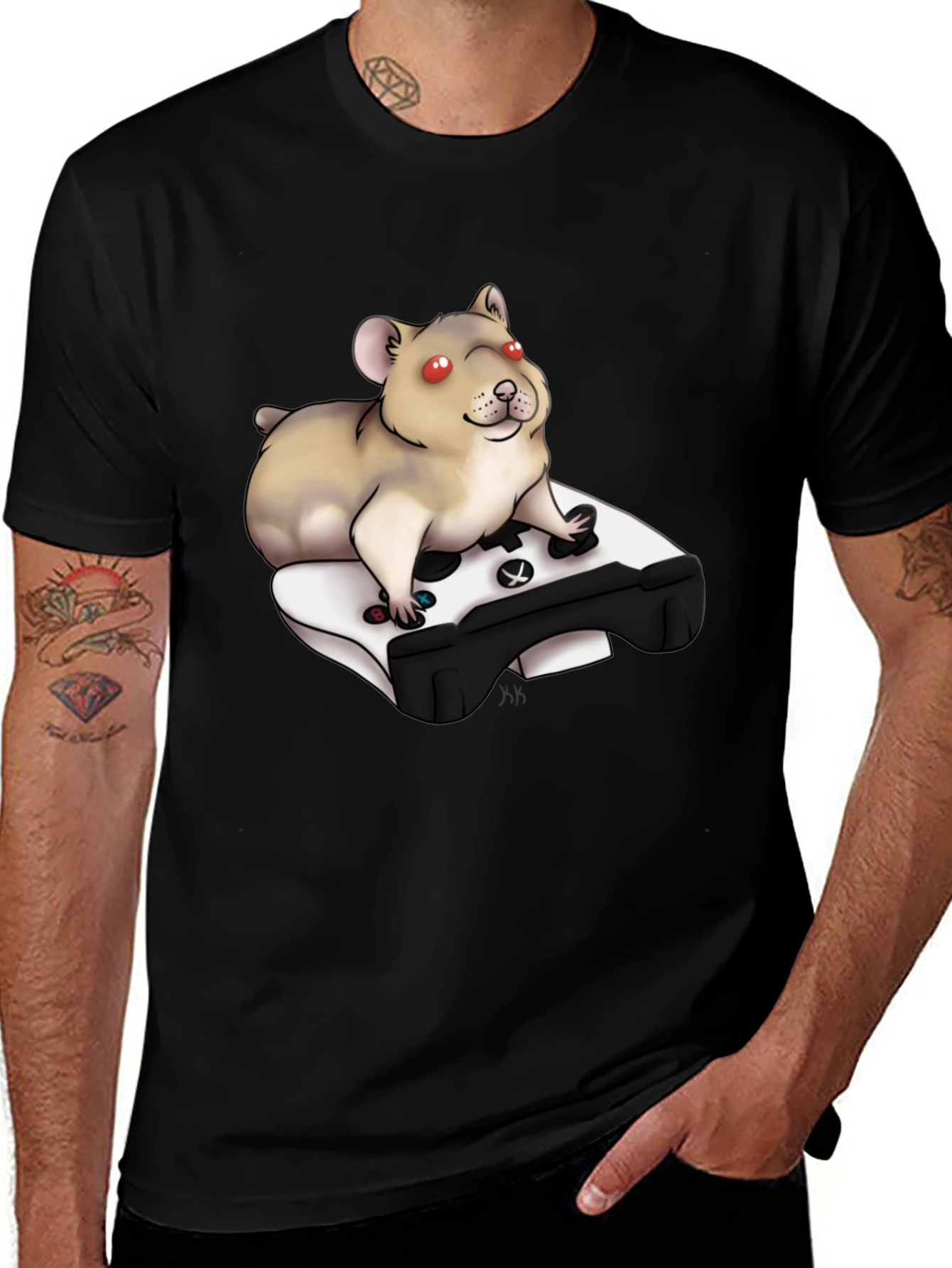 Variant 30 of Hamster Gamer T-Shirt - Funny Animal Tee