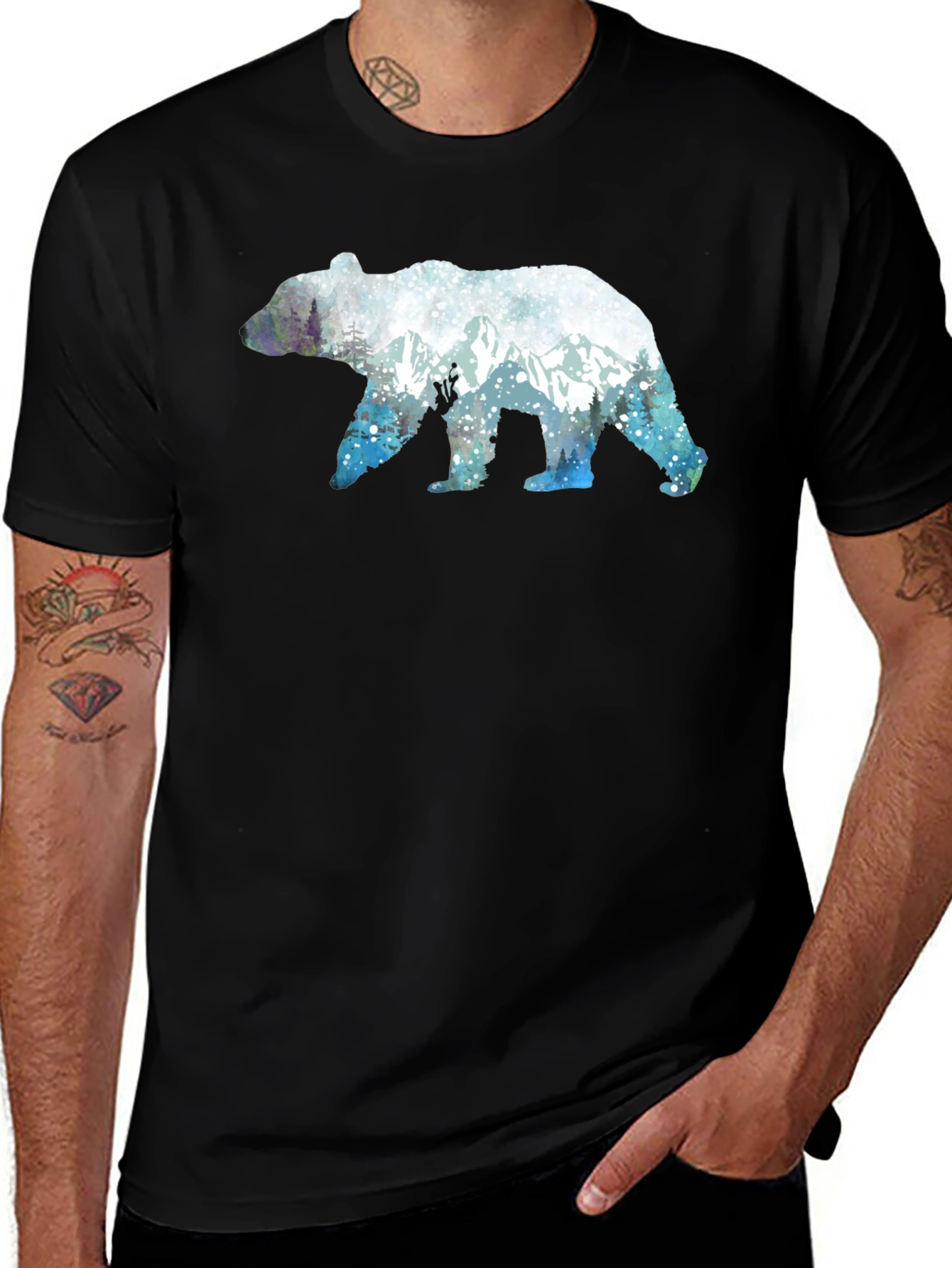 Variant 13 of Bear Silhouette Graphic Tee