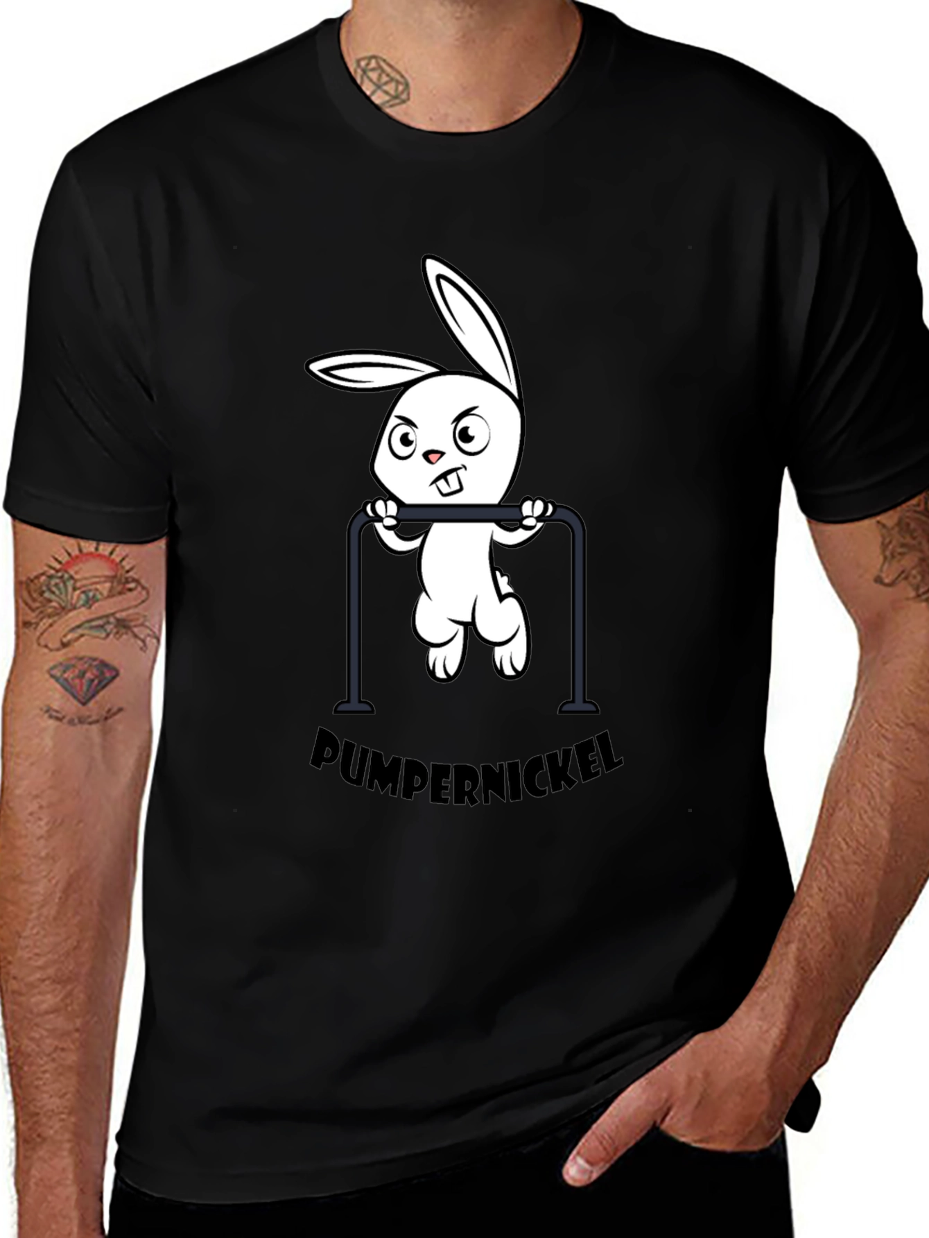 Black Pumpernickel Bunny Pull-Up T-Shirt main image