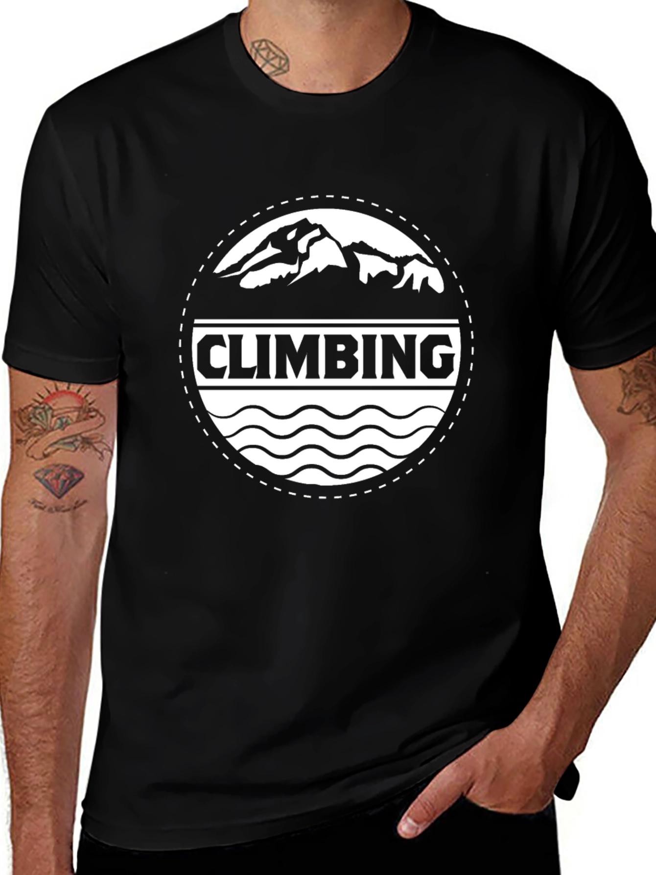 Variant 29 of Climbing Mountain Black Tee
