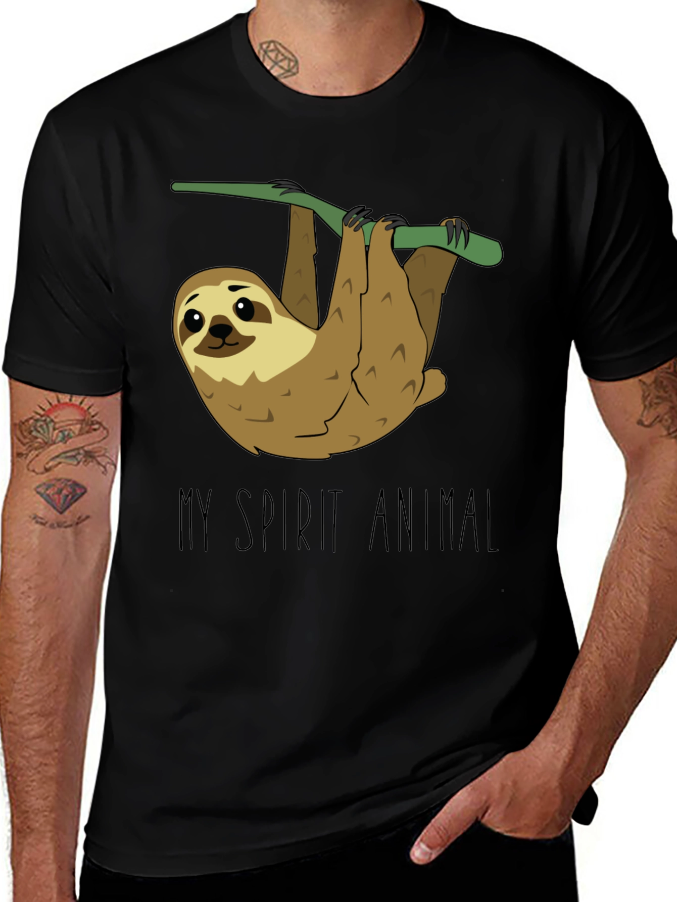Variant 10 of Sloth Spirit Animal Graphic T-Shirt