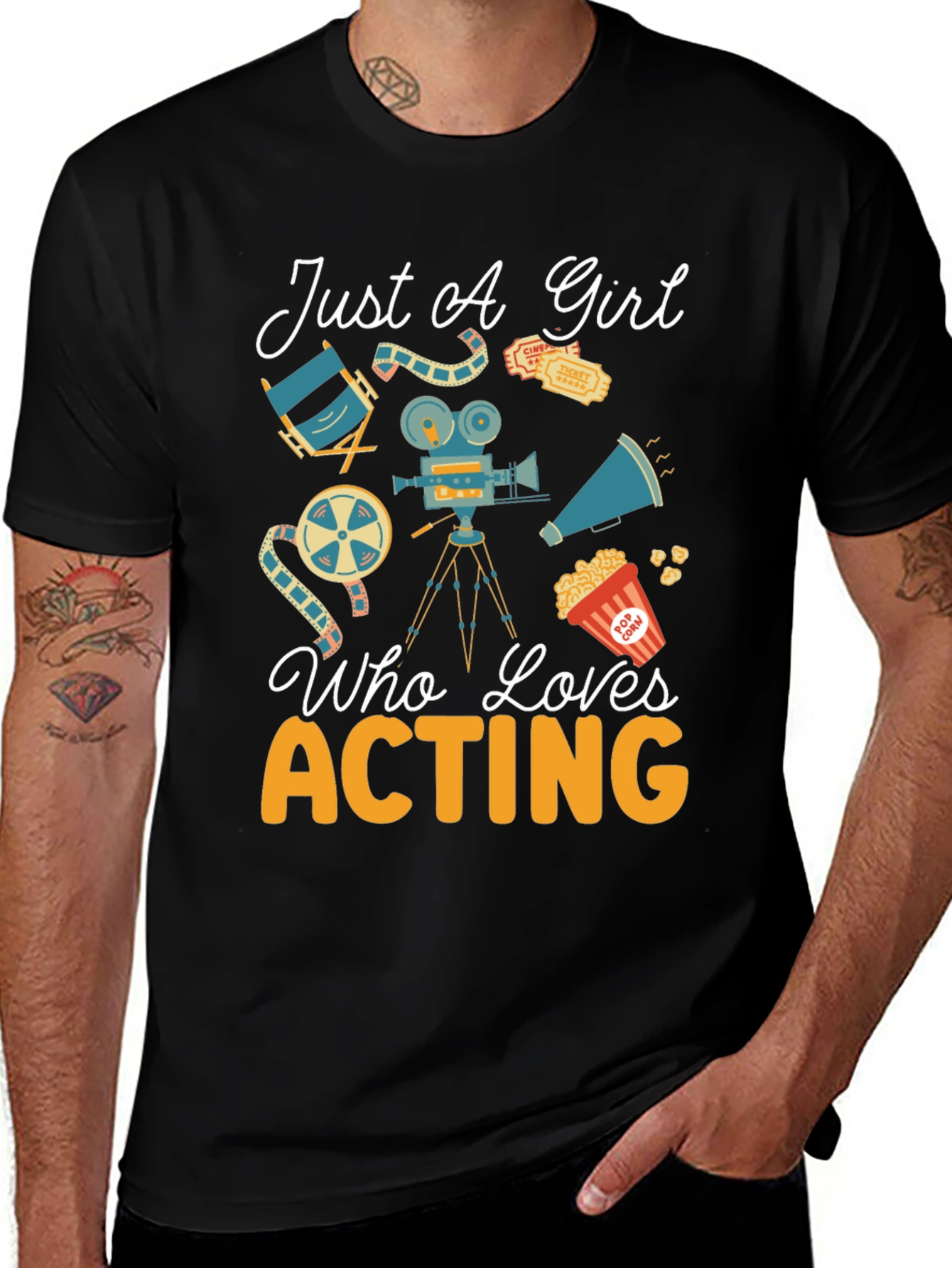 Variant 13 of Just A Girl Who Loves Acting T-Shirt