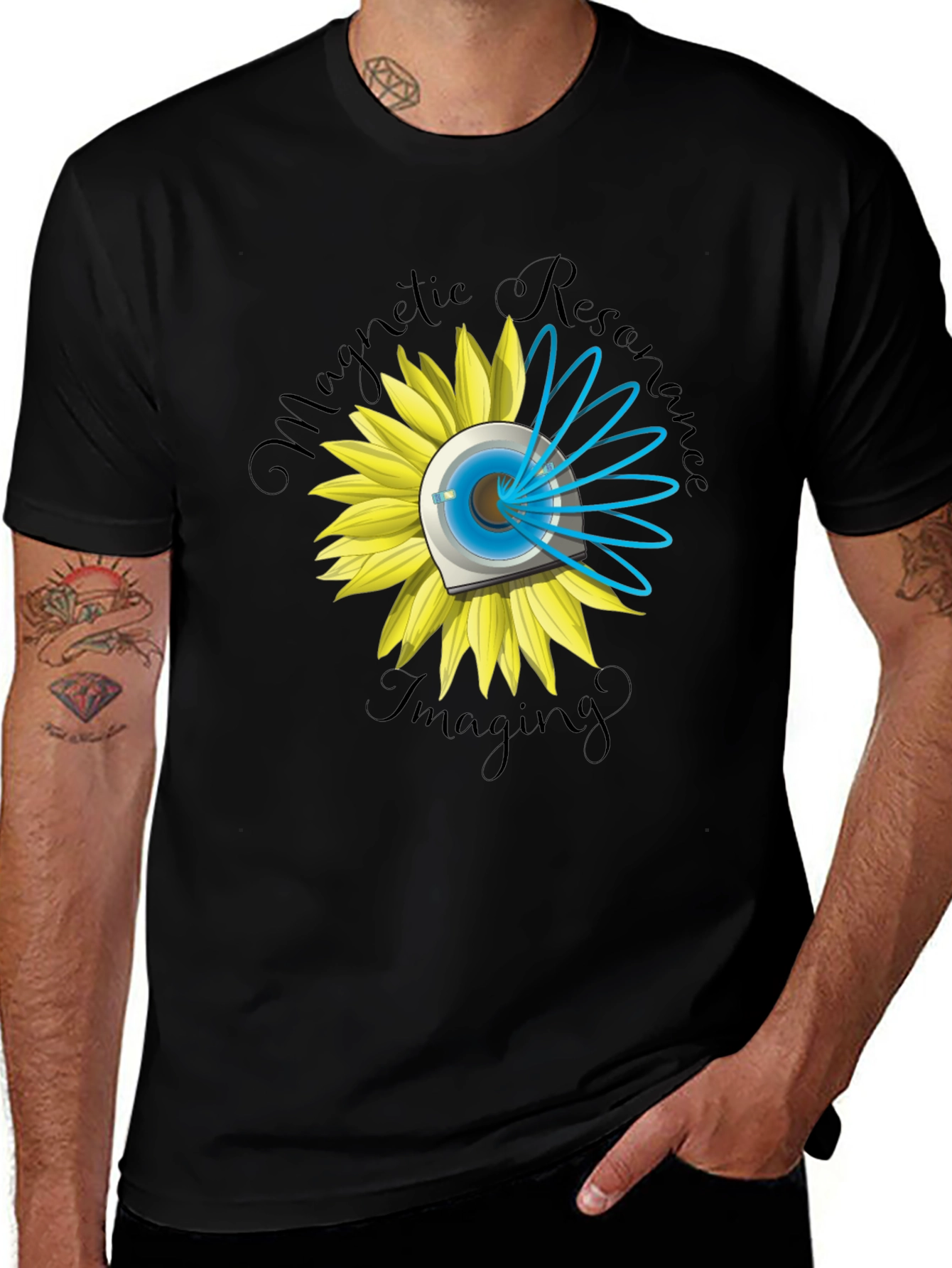 Magnetic Resonance Imaging Sunflower T-Shirt