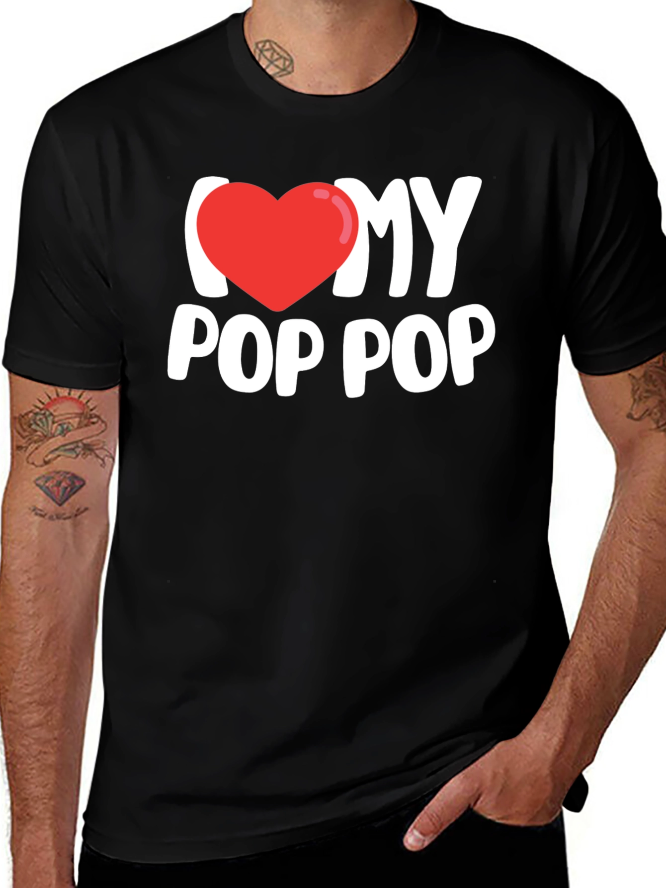 Variant 6 of I Heart My Pop Pop T-Shirt
