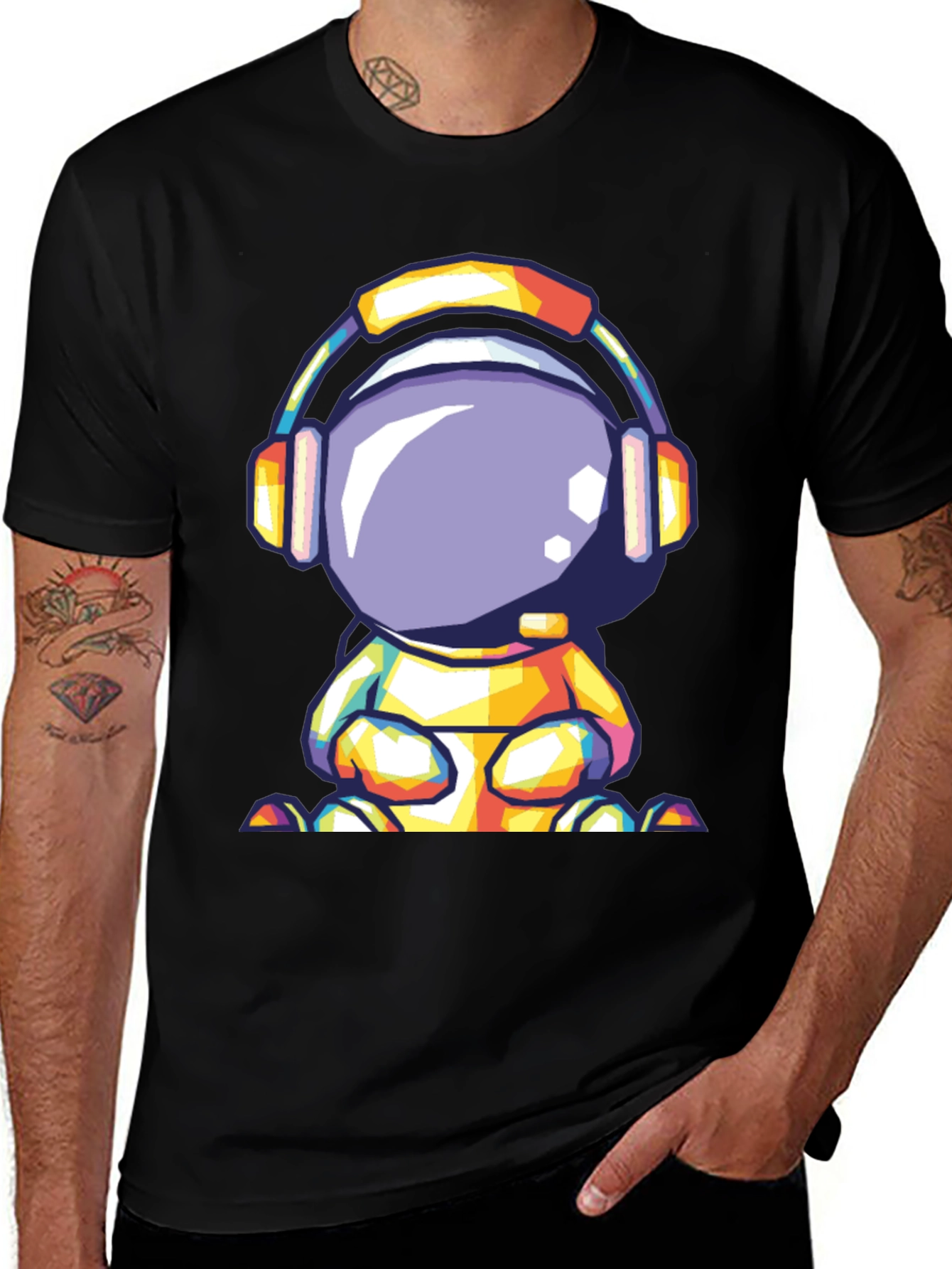 Variant 23 of Astronaut Headphone Graphic Tee