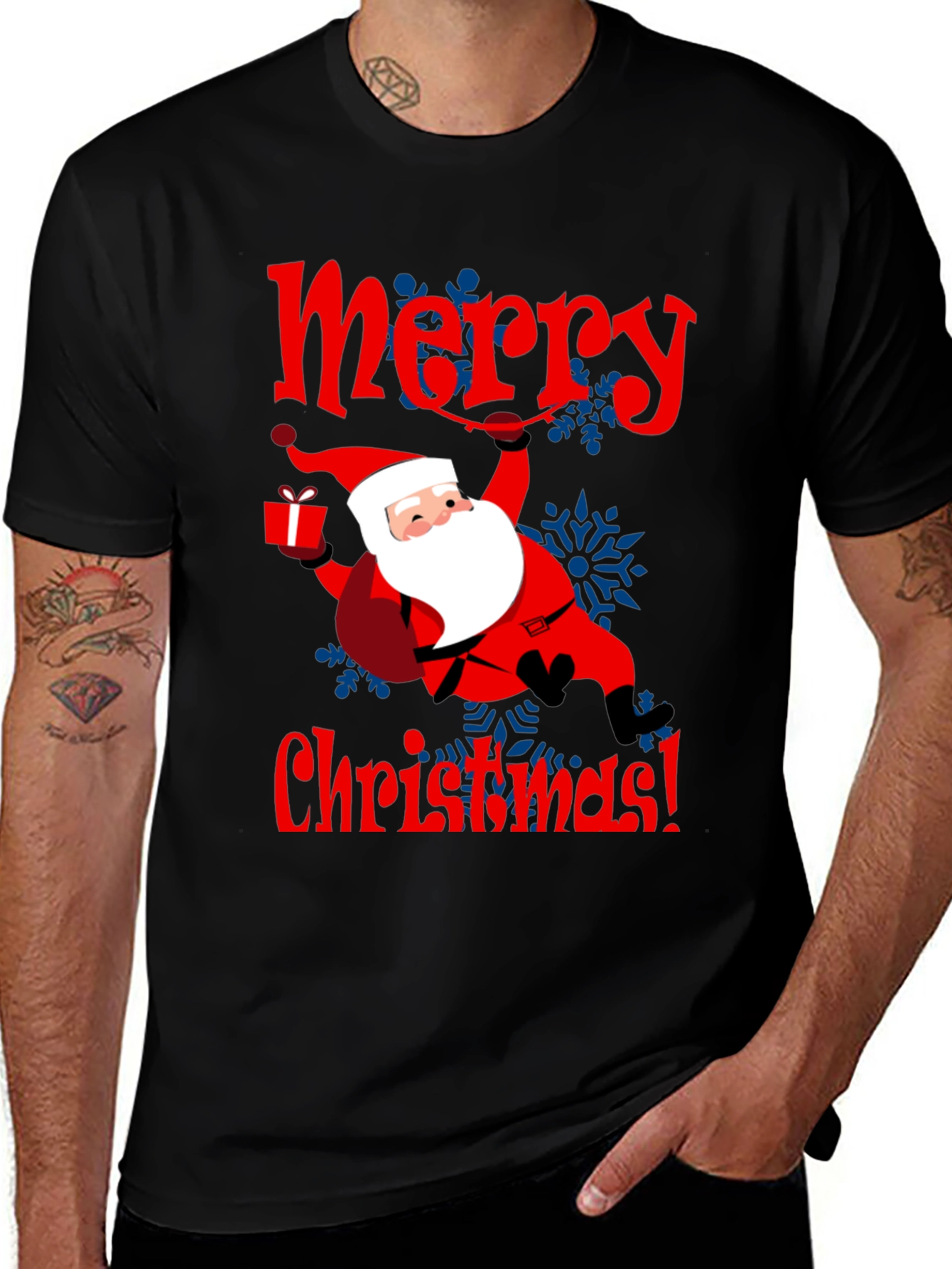 Merry Christmas Santa T-Shirt Holiday Tee