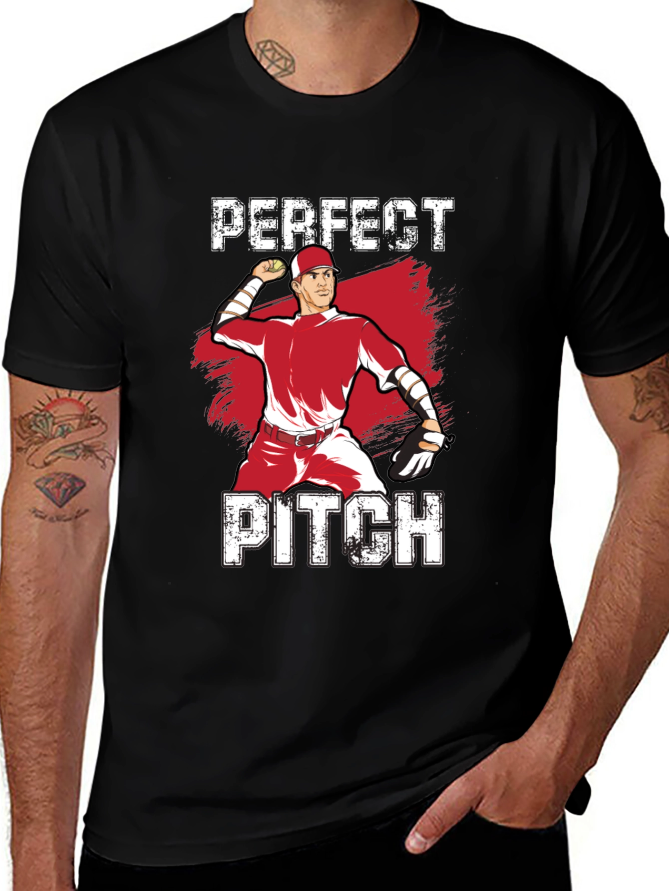 Variant 17 of Perfect Pitch Baseball Graphic T-Shirt