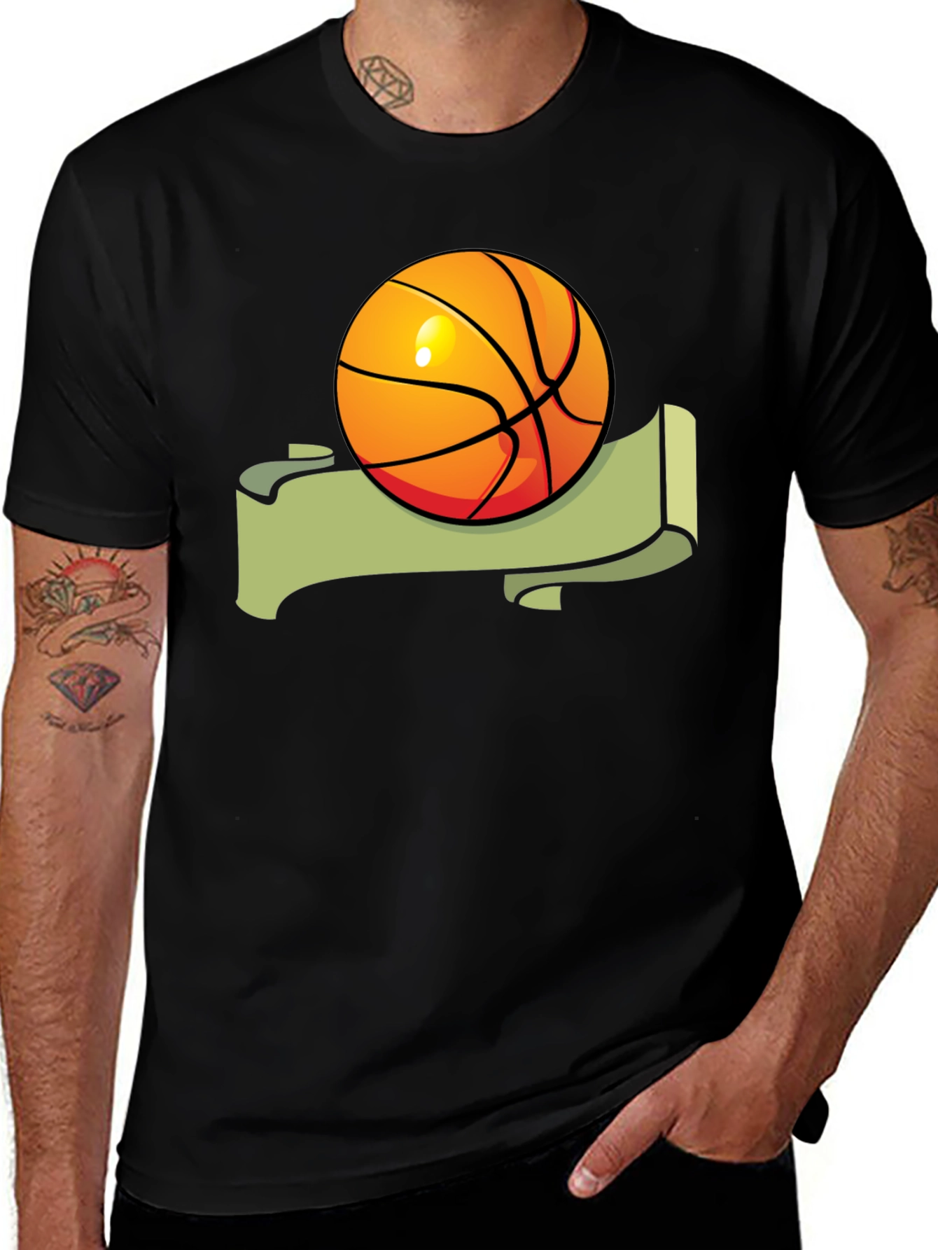 Variant 24 of Basketball Graphic Tee - Casual Wear