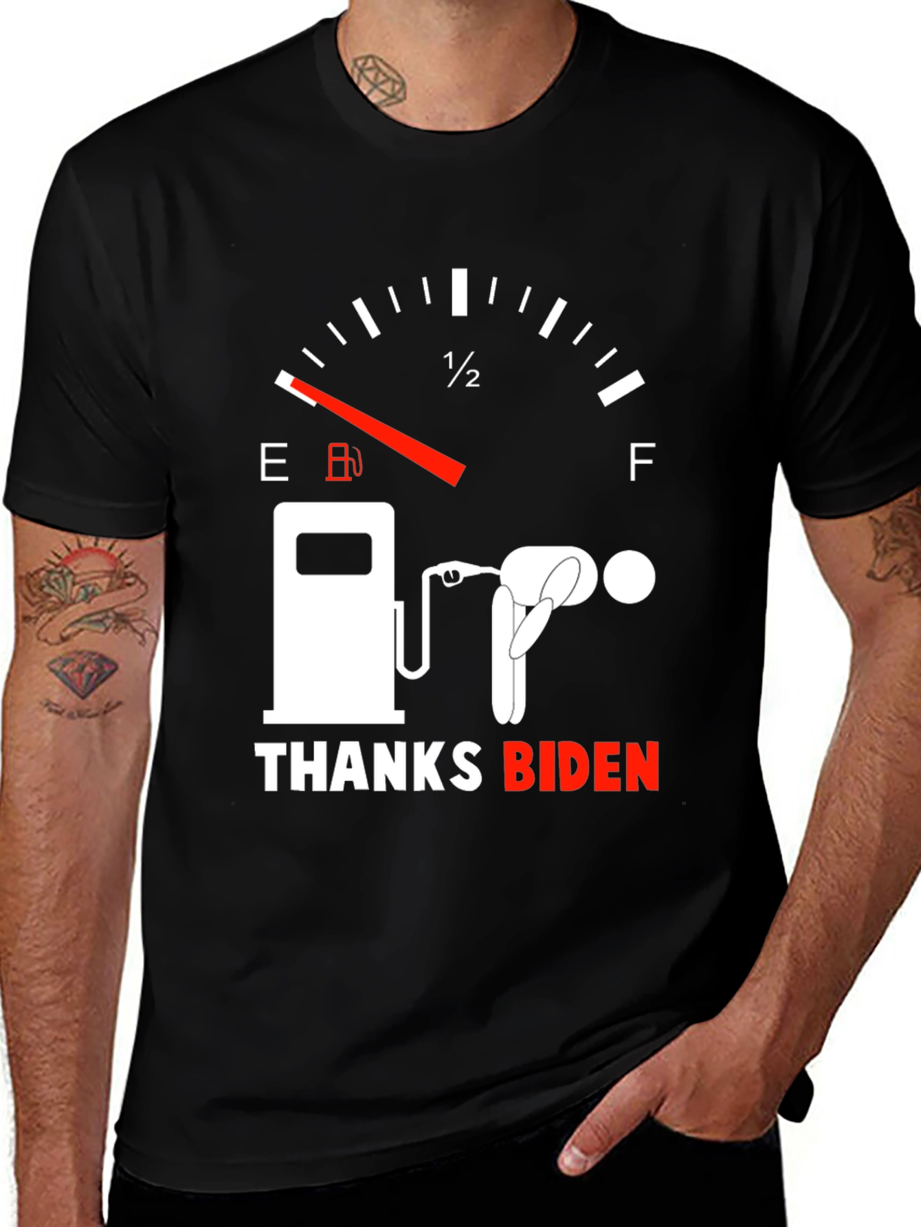 Variant 20 of Thanks Biden Gas Gauge Graphic Tee