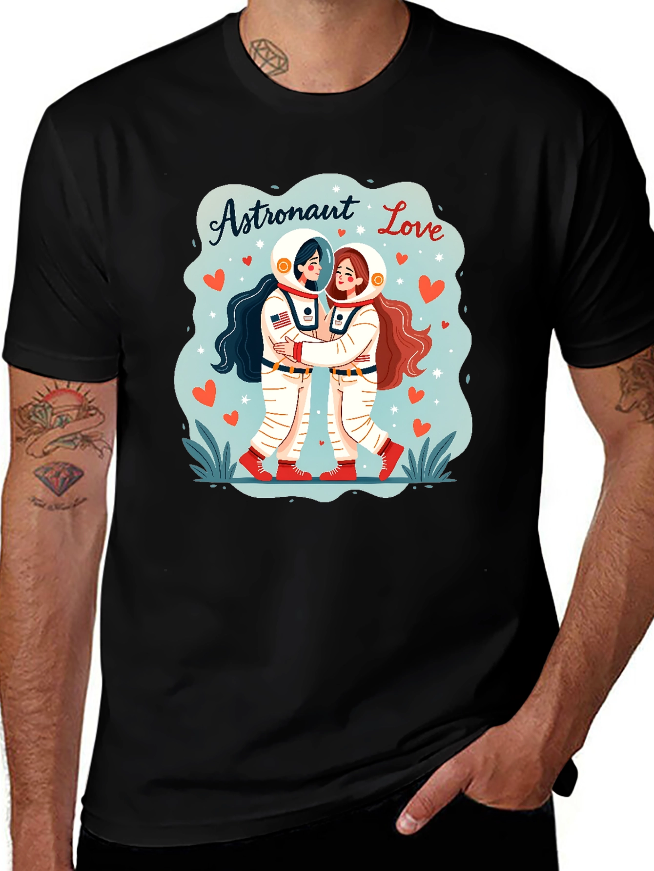 Variant 20 of Astronaut Love Graphic T-Shirt