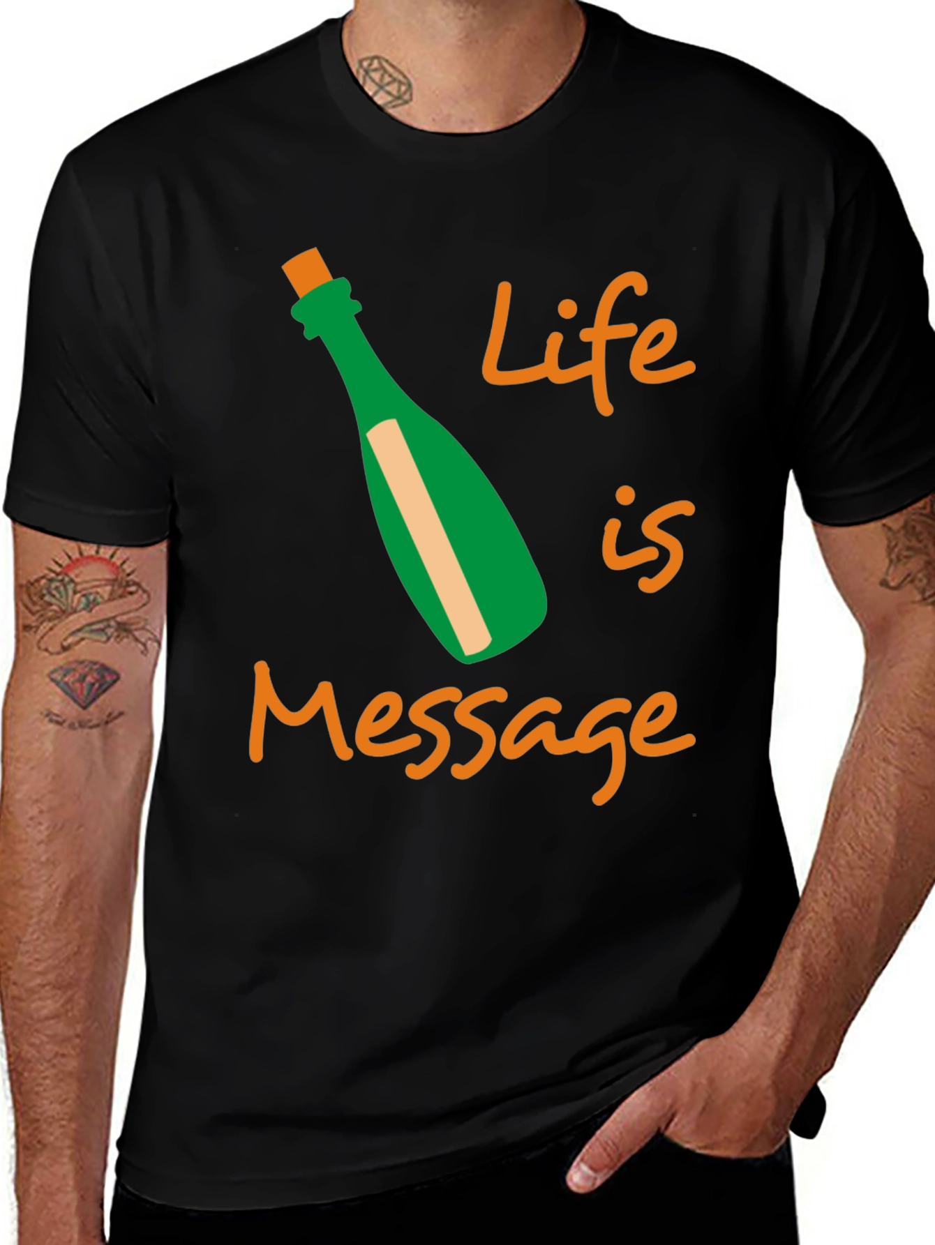 Variant 17 of Life Message T-Shirt, Fun Graphic Tee