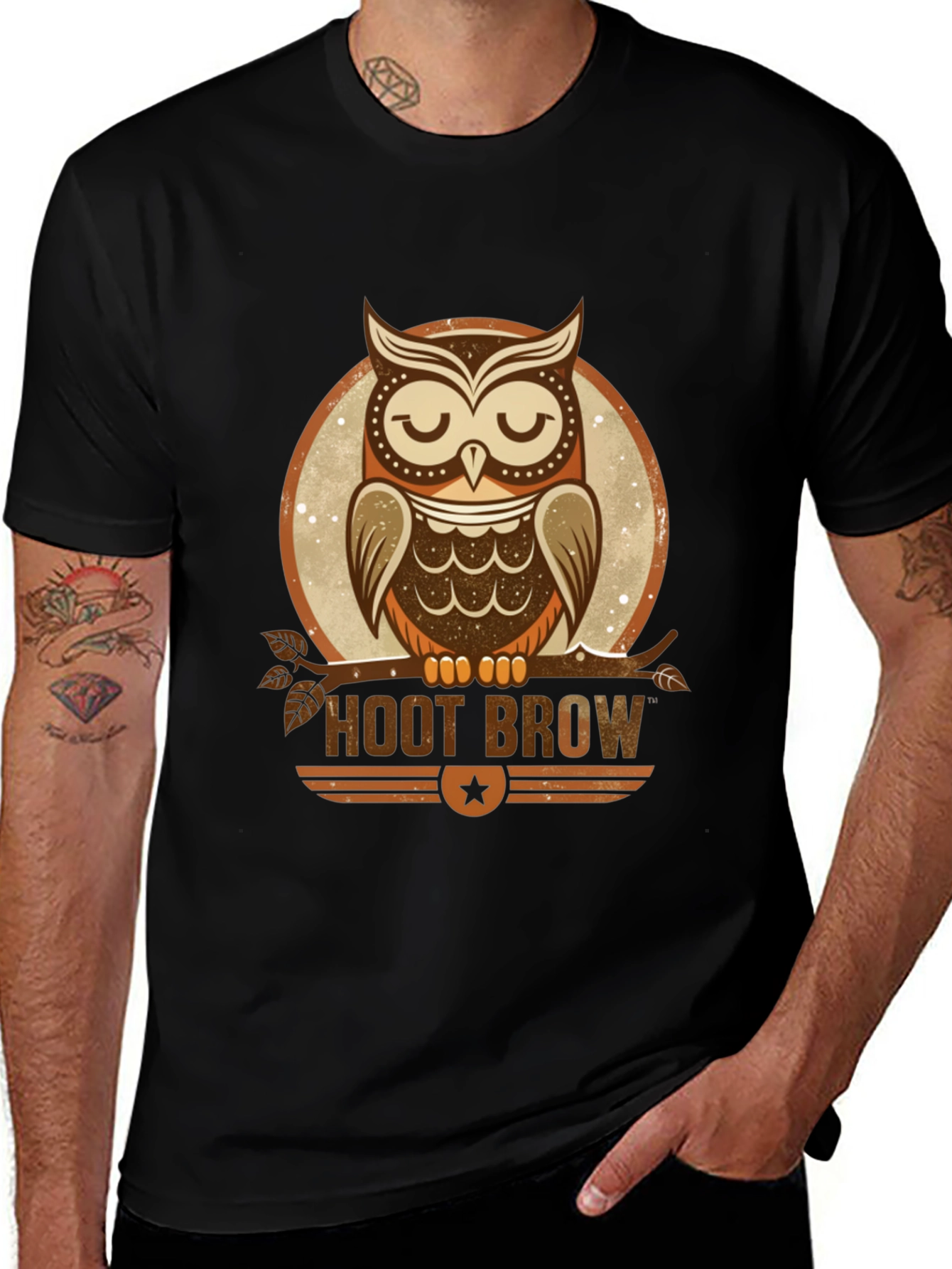 Variant 27 of Hoot Brow Owl Graphic T-Shirt