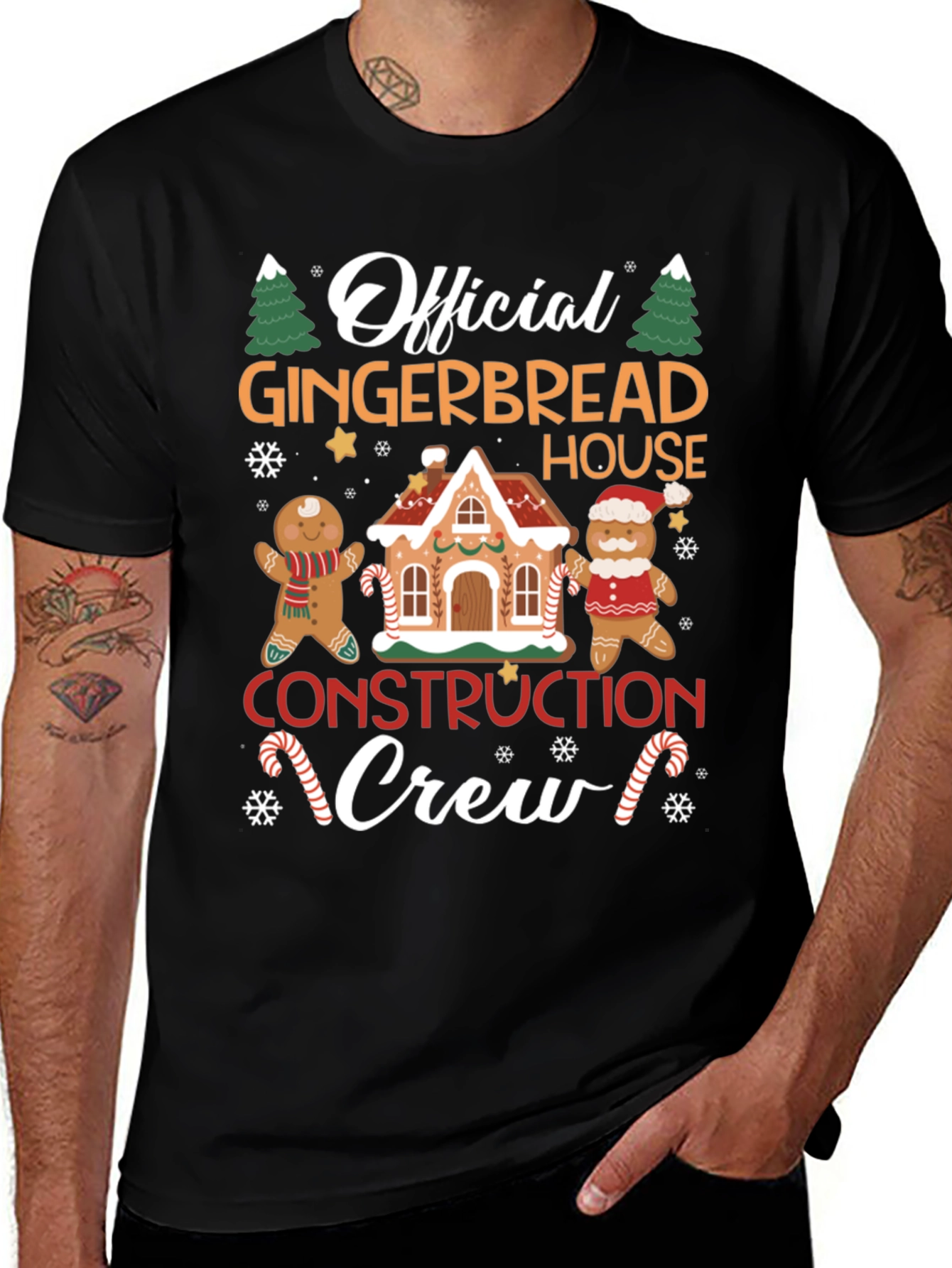 Gingerbread House Crew T-Shirt - Holiday Fun!