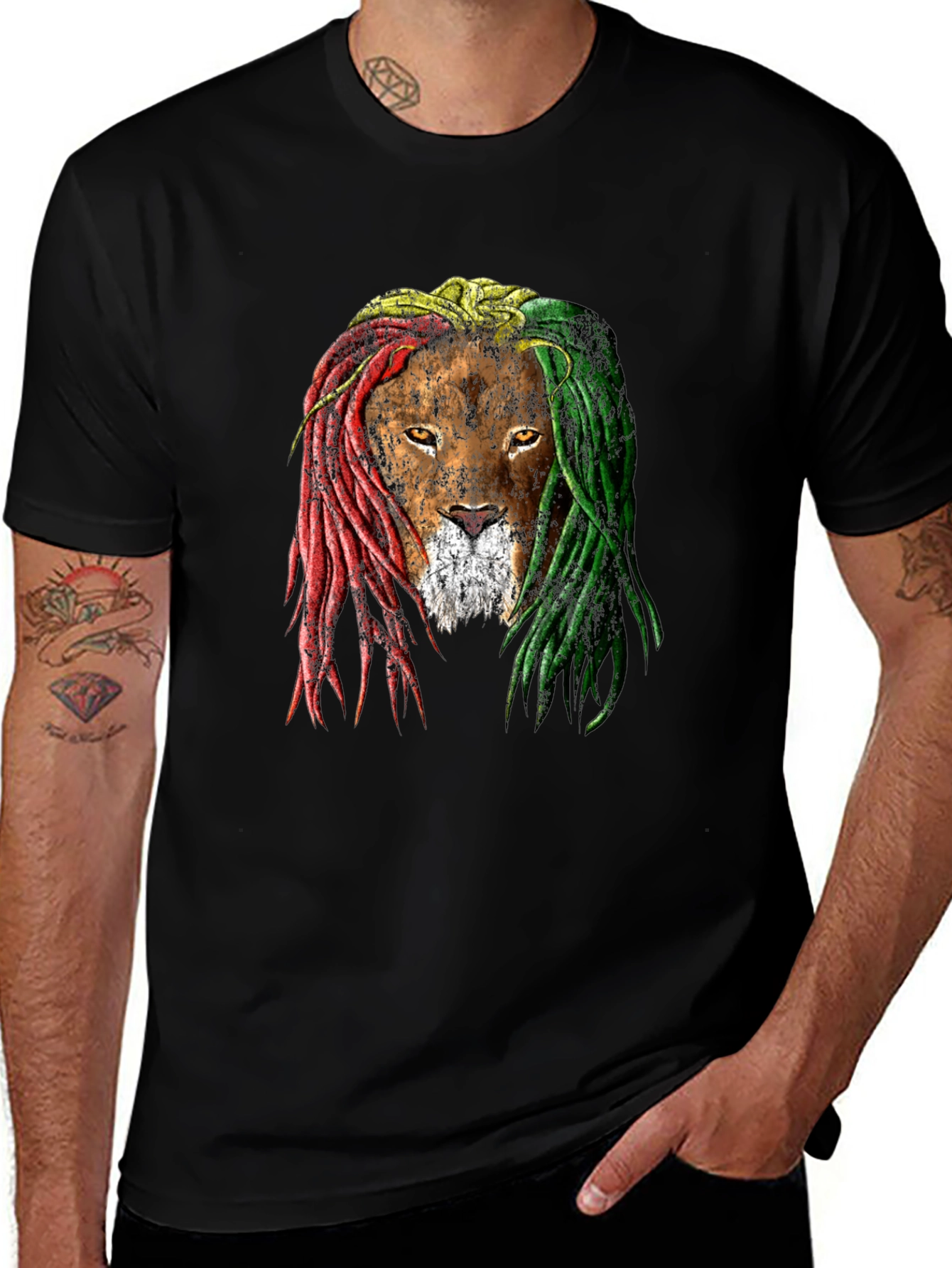 Rasta Lion T-Shirt - Reggae Inspired Graphic Tee