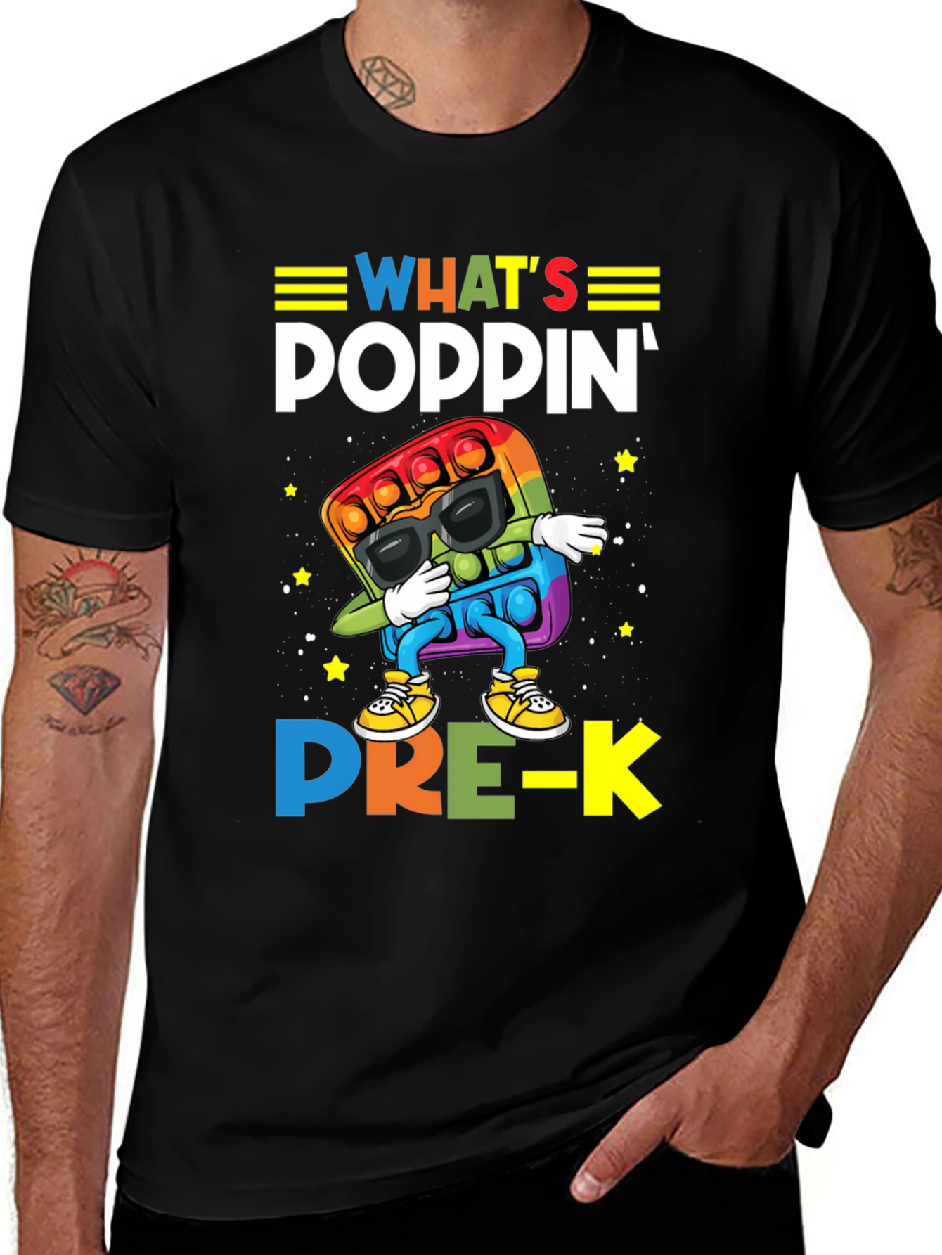 Variant 29 of What's Poppin' Pre-K Colorful T-Shirt