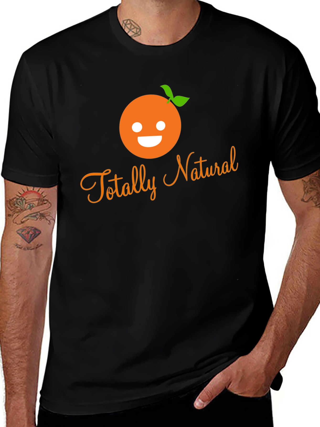 Totally Natural Orange Graphic T-Shirt