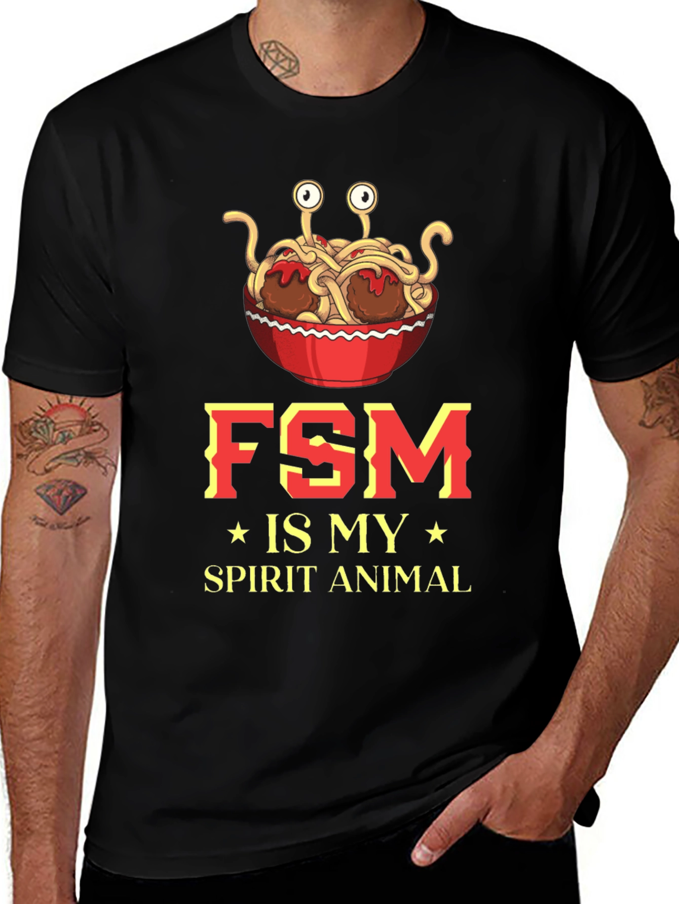 FSM is My Spirit Animal Black T-Shirt