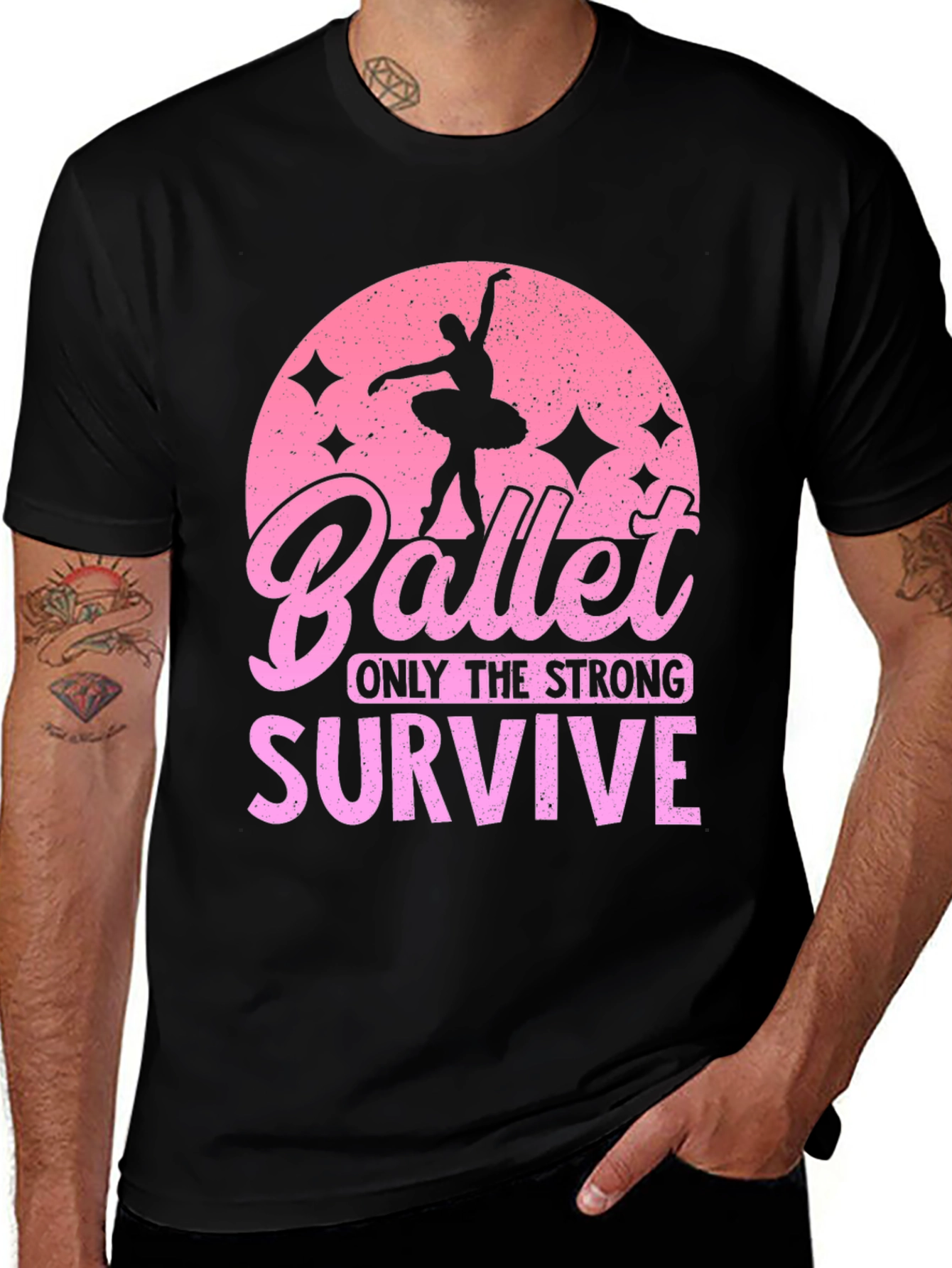 Variant 14 of Ballet Strong Survive Black T-Shirt