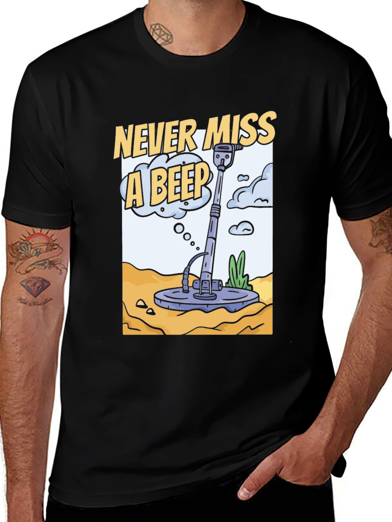 Variant 23 of Never Miss A Beep T-Shirt Metal Detecting