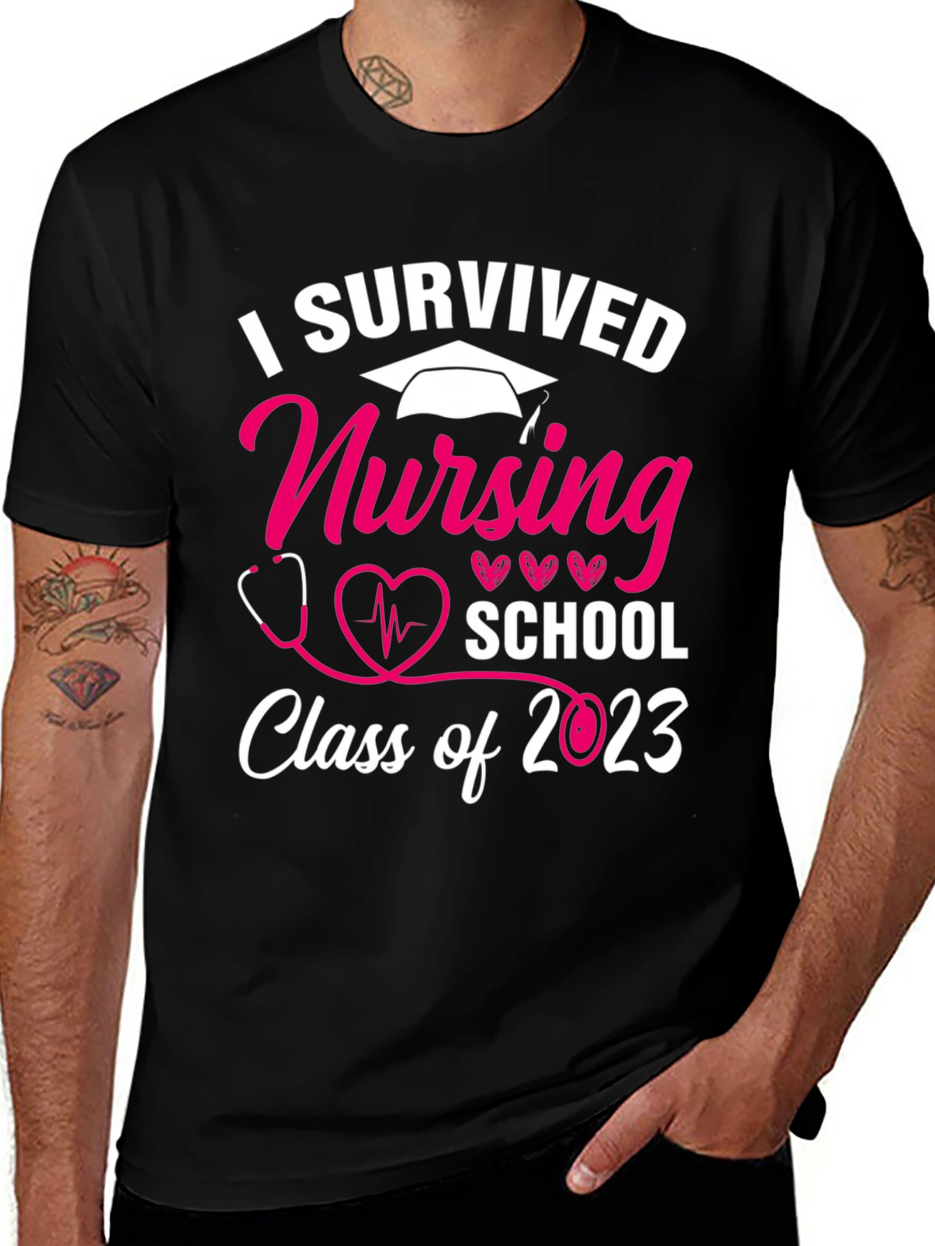 Variant 8 of I Survived Nursing School 2023 T-Shirt