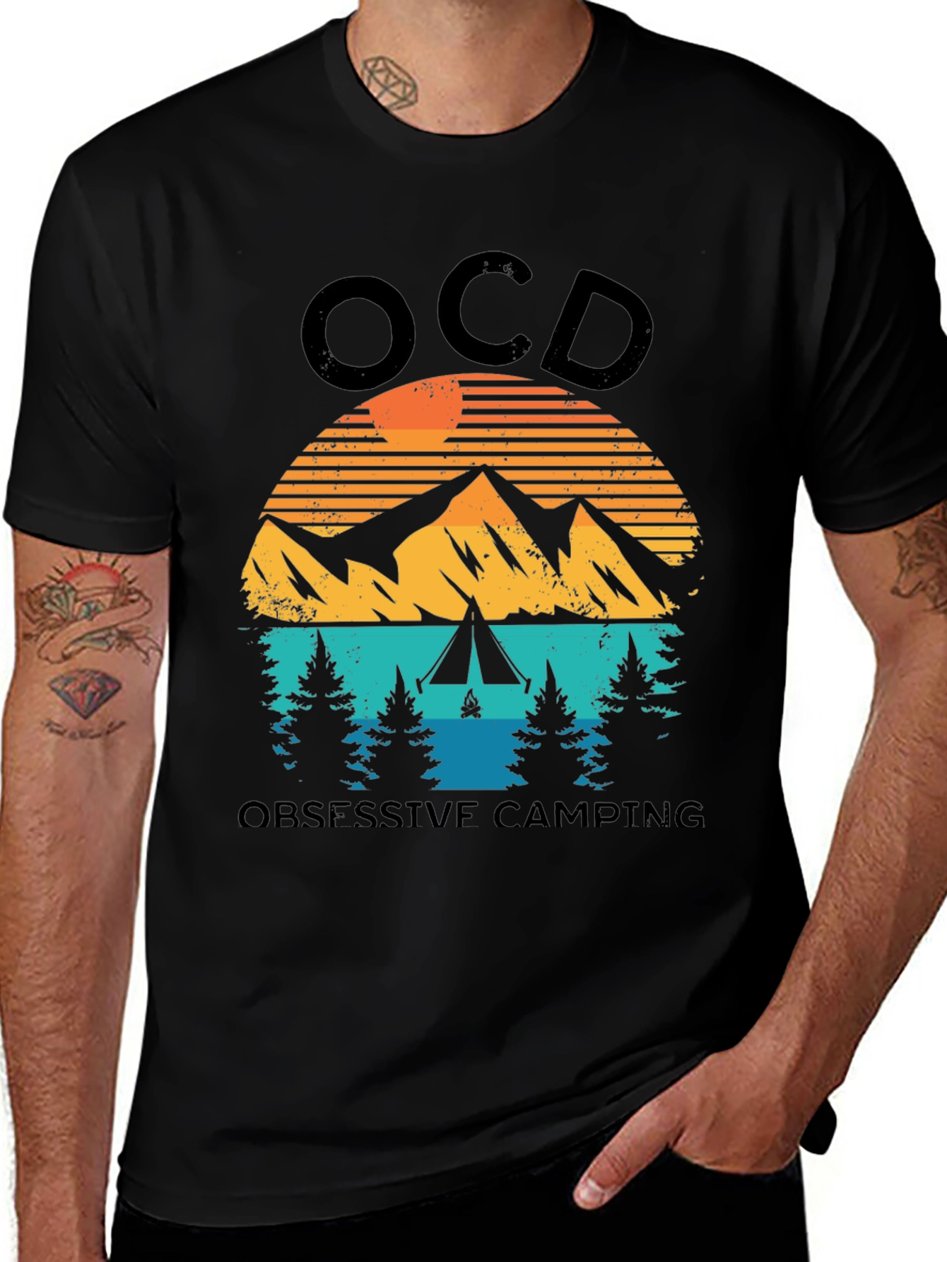 Variant 26 of OCD Obsessive Camping Graphic Tee