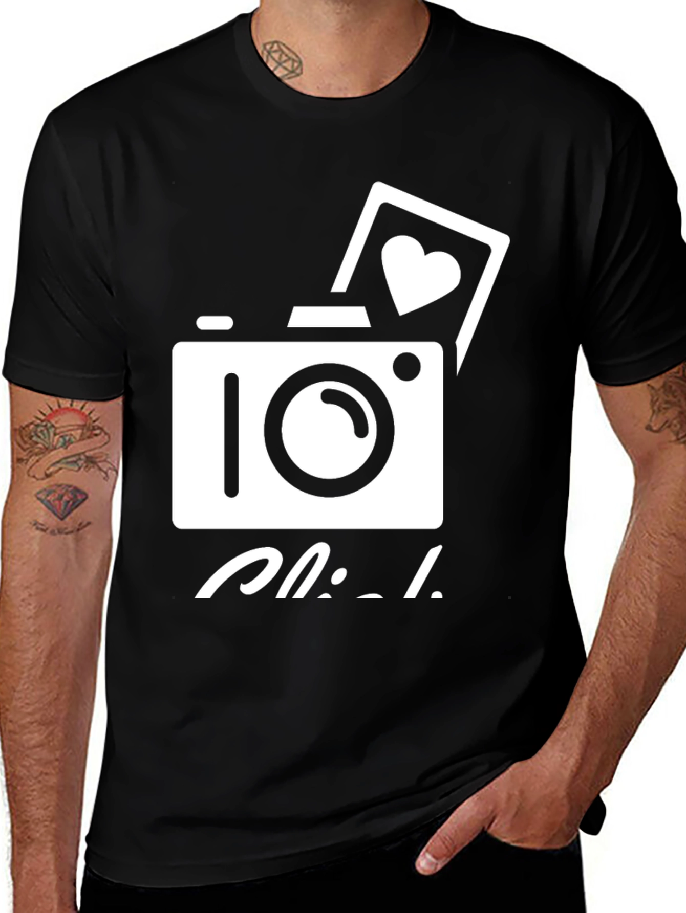 Click Camera Graphic Tee - Black