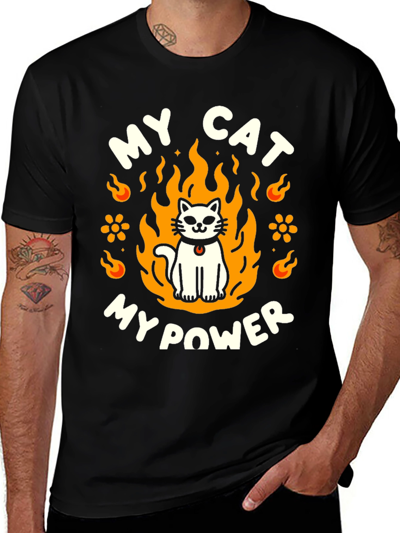 Variant 20 of My Cat My Power Graphic Tee