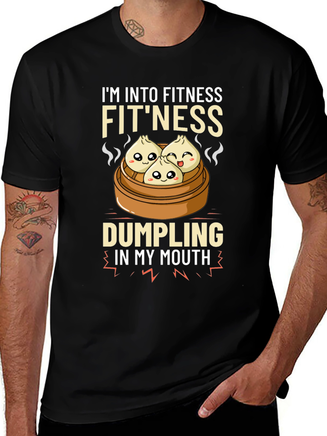 Variant 30 of Fitness Dumpling T-Shirt - Foodie Humor Tee