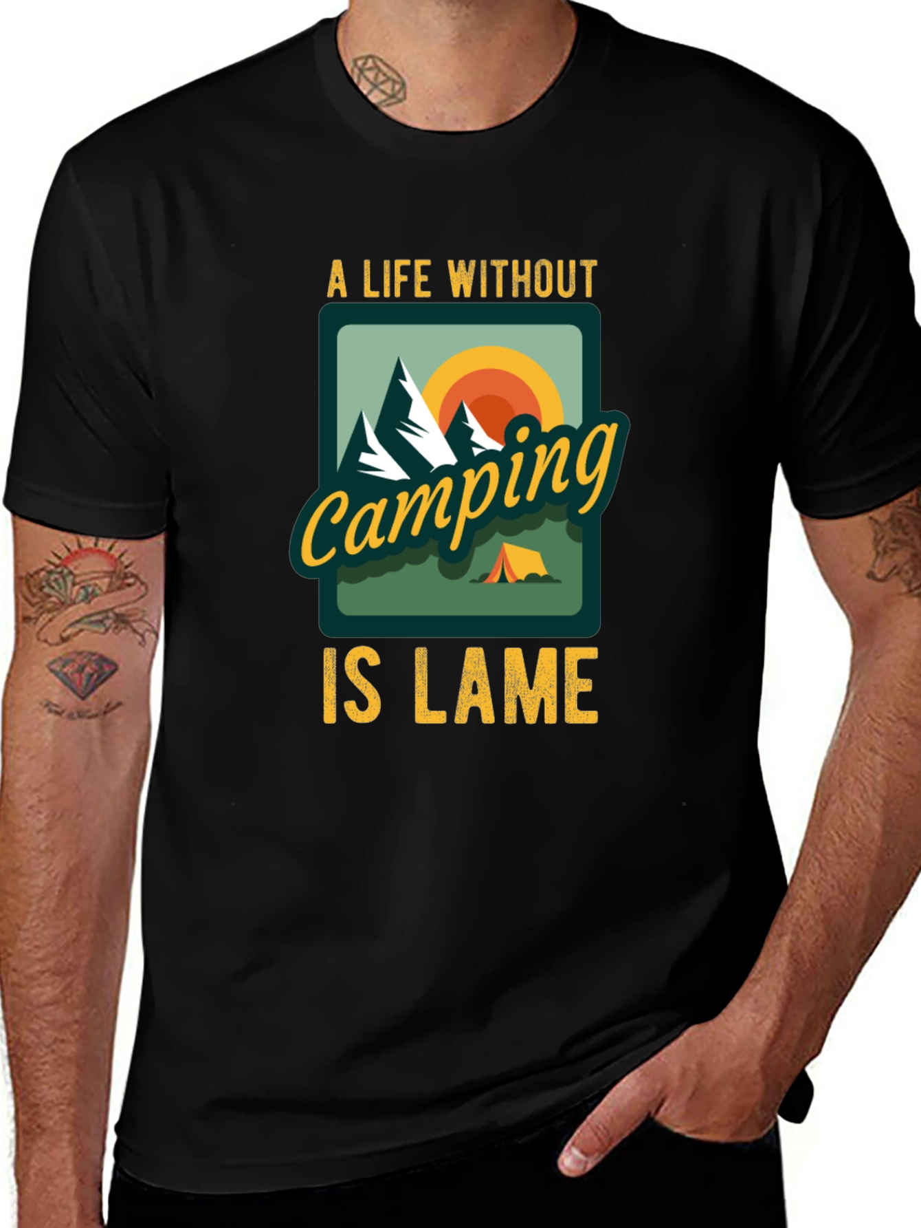 Variant 4 of Camping is Lame Graphic Tee