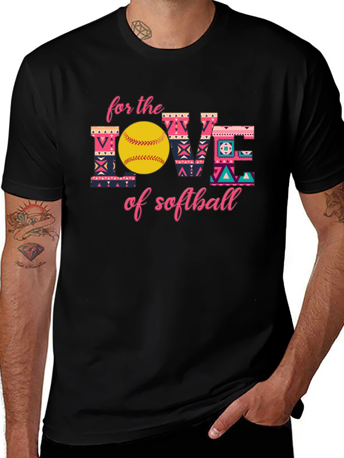 Variant 21 of Softball Love T-Shirt - Fun Graphic Tee