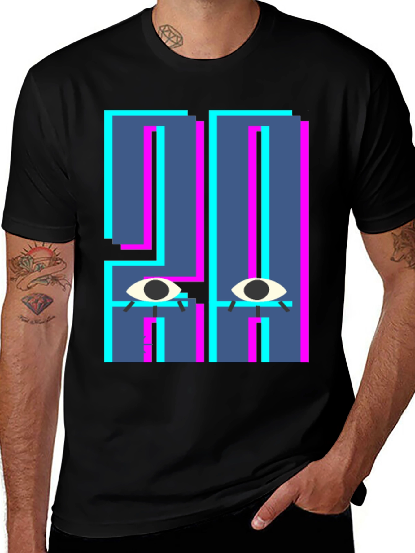 Variant 17 of Abstract Eye Graphic T-Shirt - Unique Design