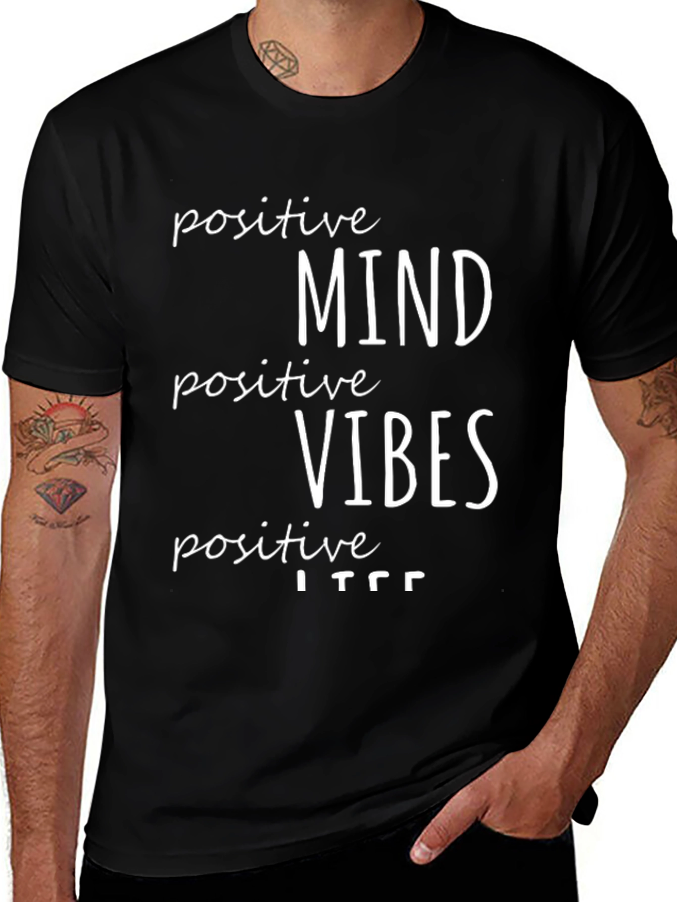 Variant 28 of Positive Mind, Positive Vibes Graphic Tee