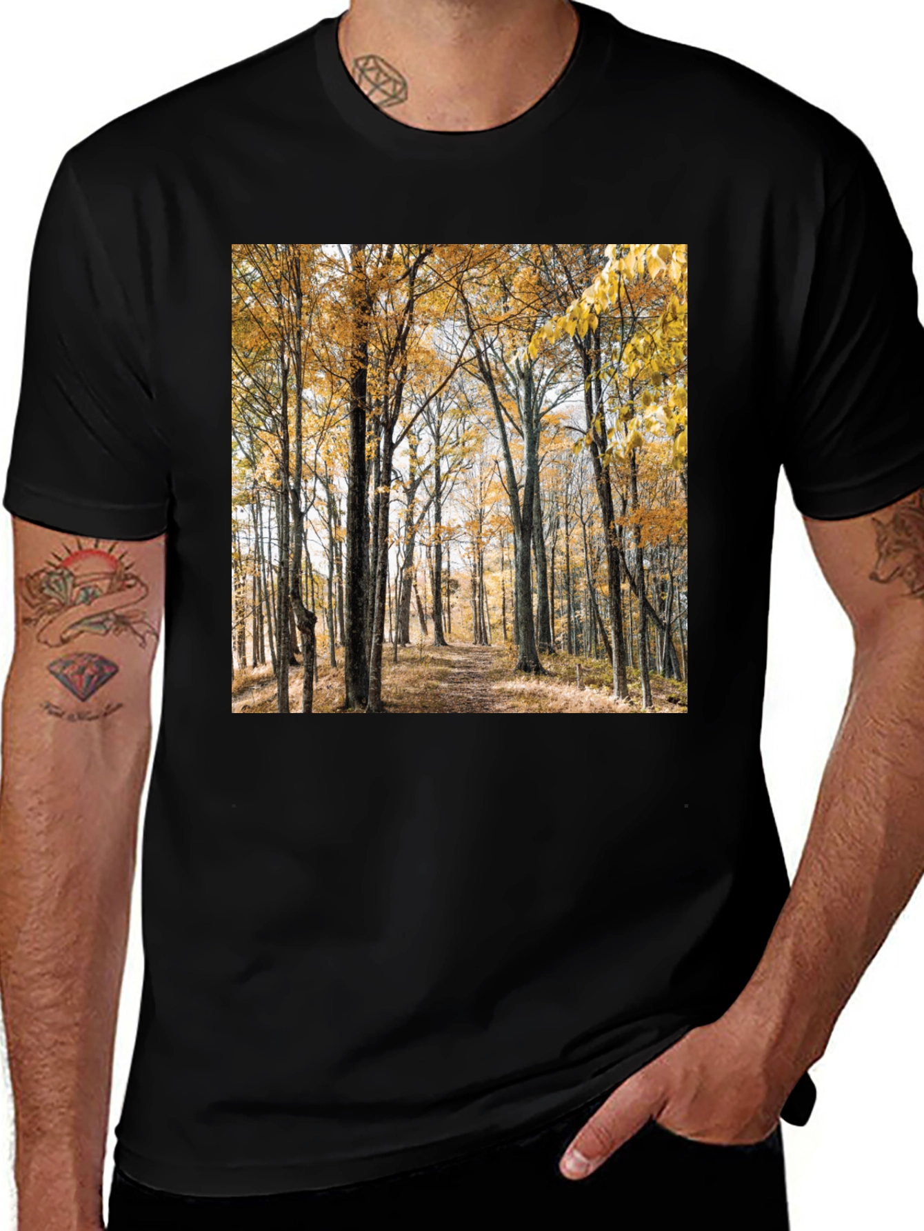 Variant 28 of Autumn Forest Print T-Shirt