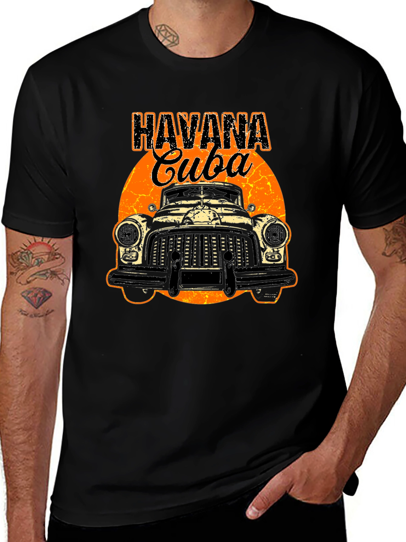 Variant 25 of Havana Cuba Vintage Car T-Shirt