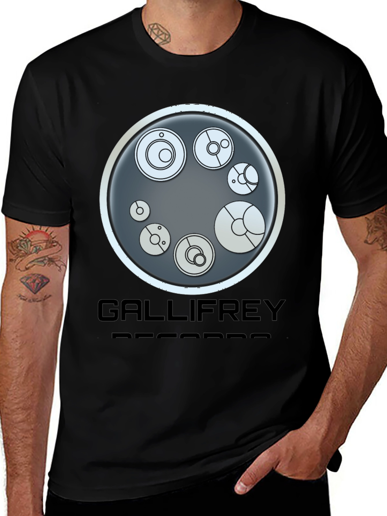 Gallifrey Records T-Shirt - Black, Doctor Who Inspired