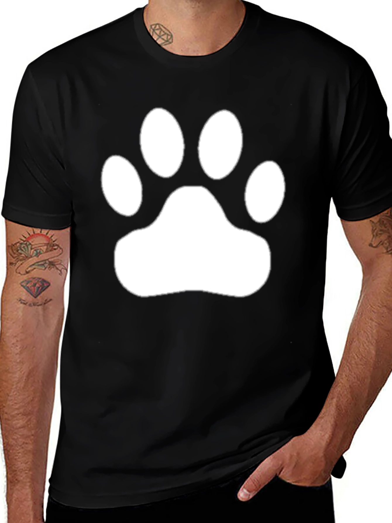 Variant 20 of Paw Print T-Shirt - Animal Lover's Tee