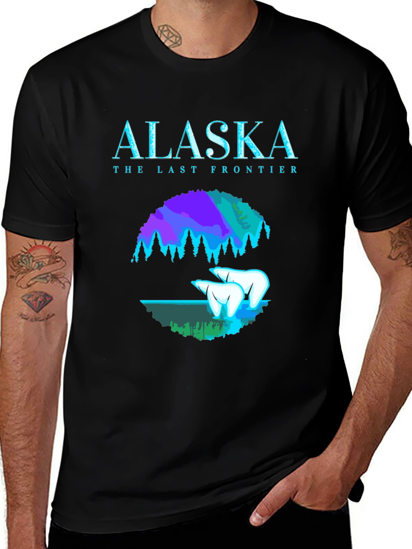 Alaska The Last Frontier Black T-Shirt