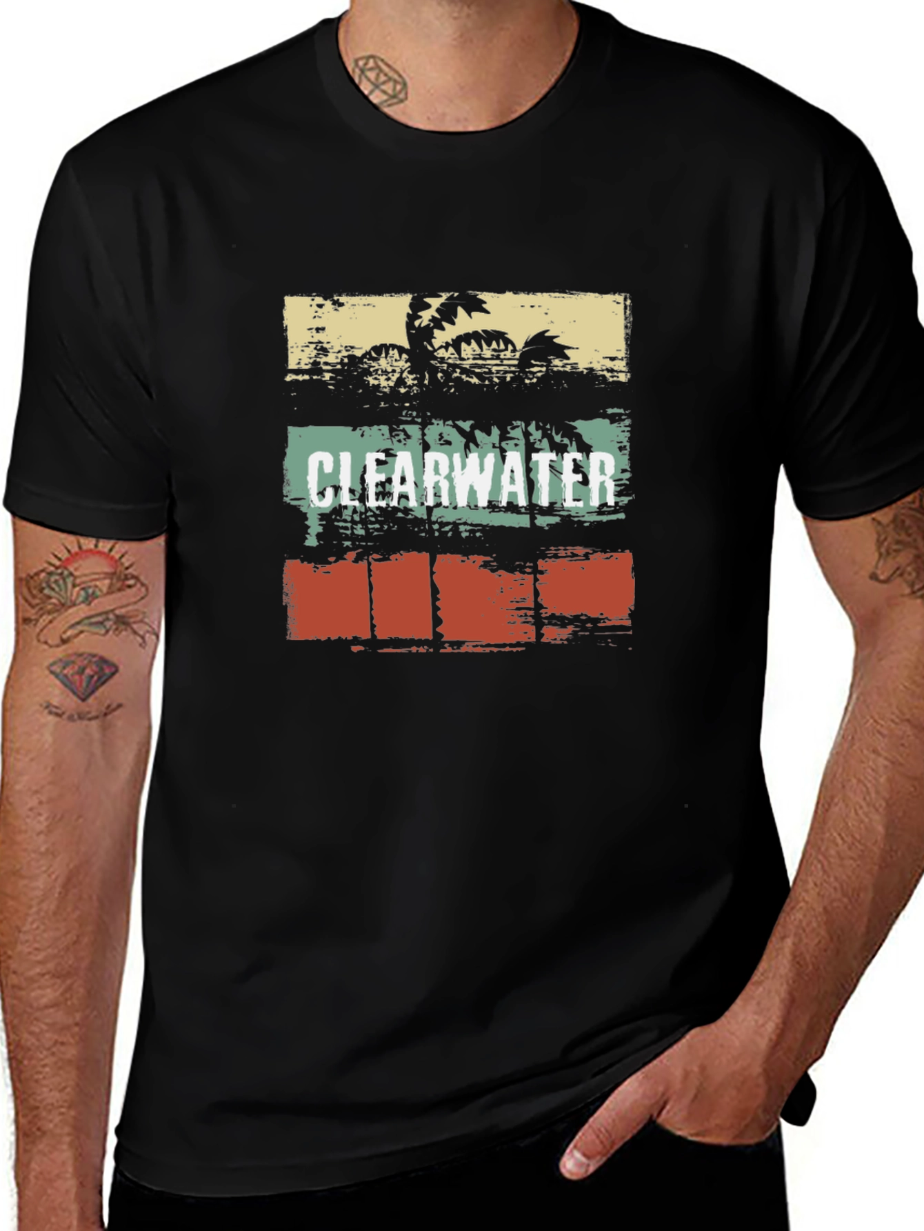 Clearwater Palms Graphic Tee - Retro Beach Vibes