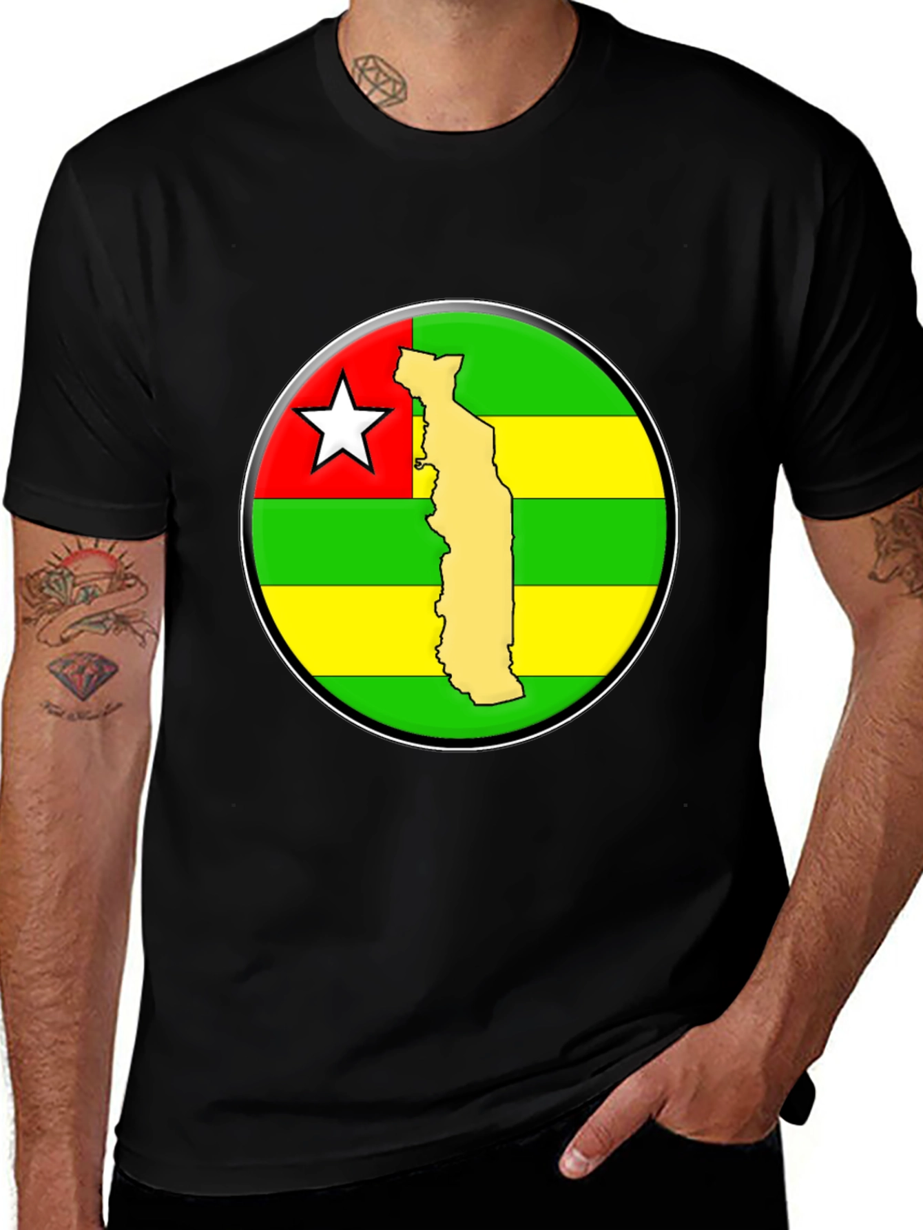 Togo Flag Map T-Shirt